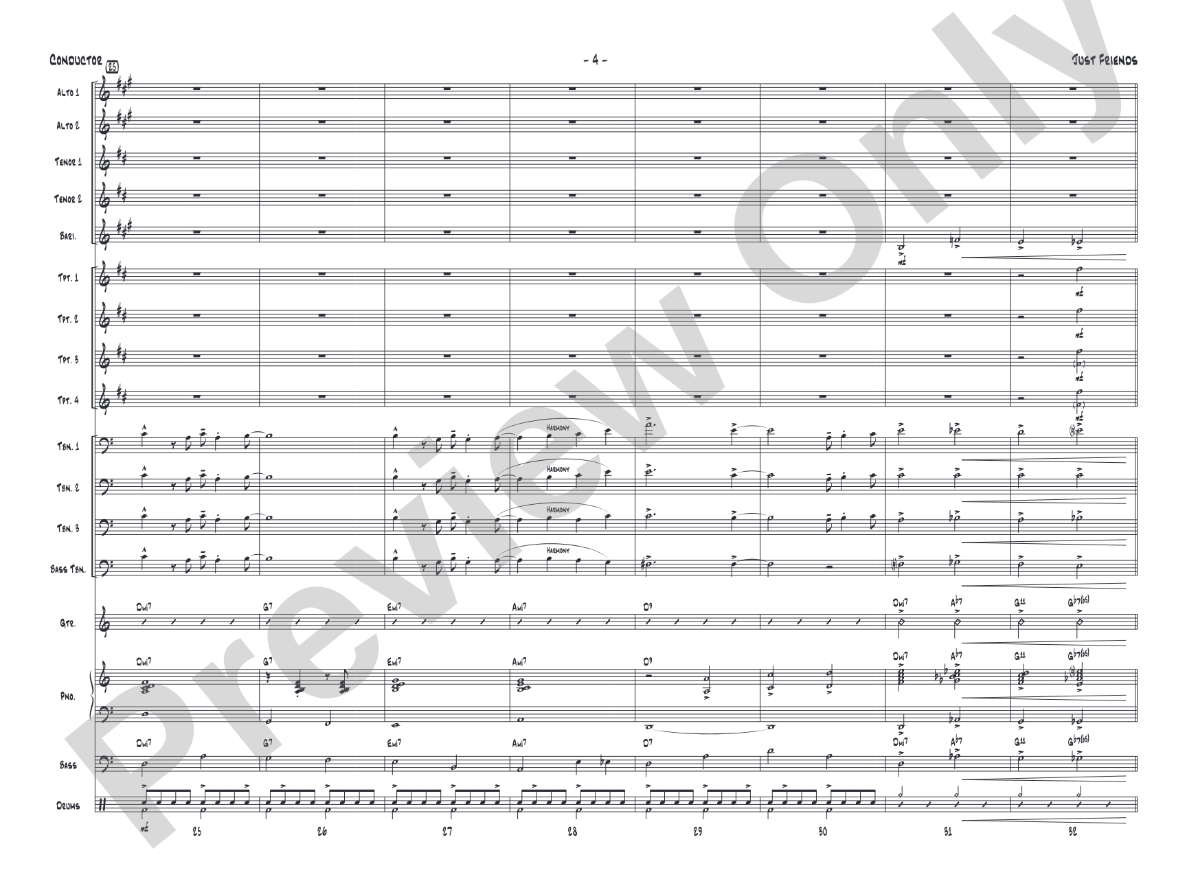 Just Friends: Jazz Ensemble Conductor Score & Parts