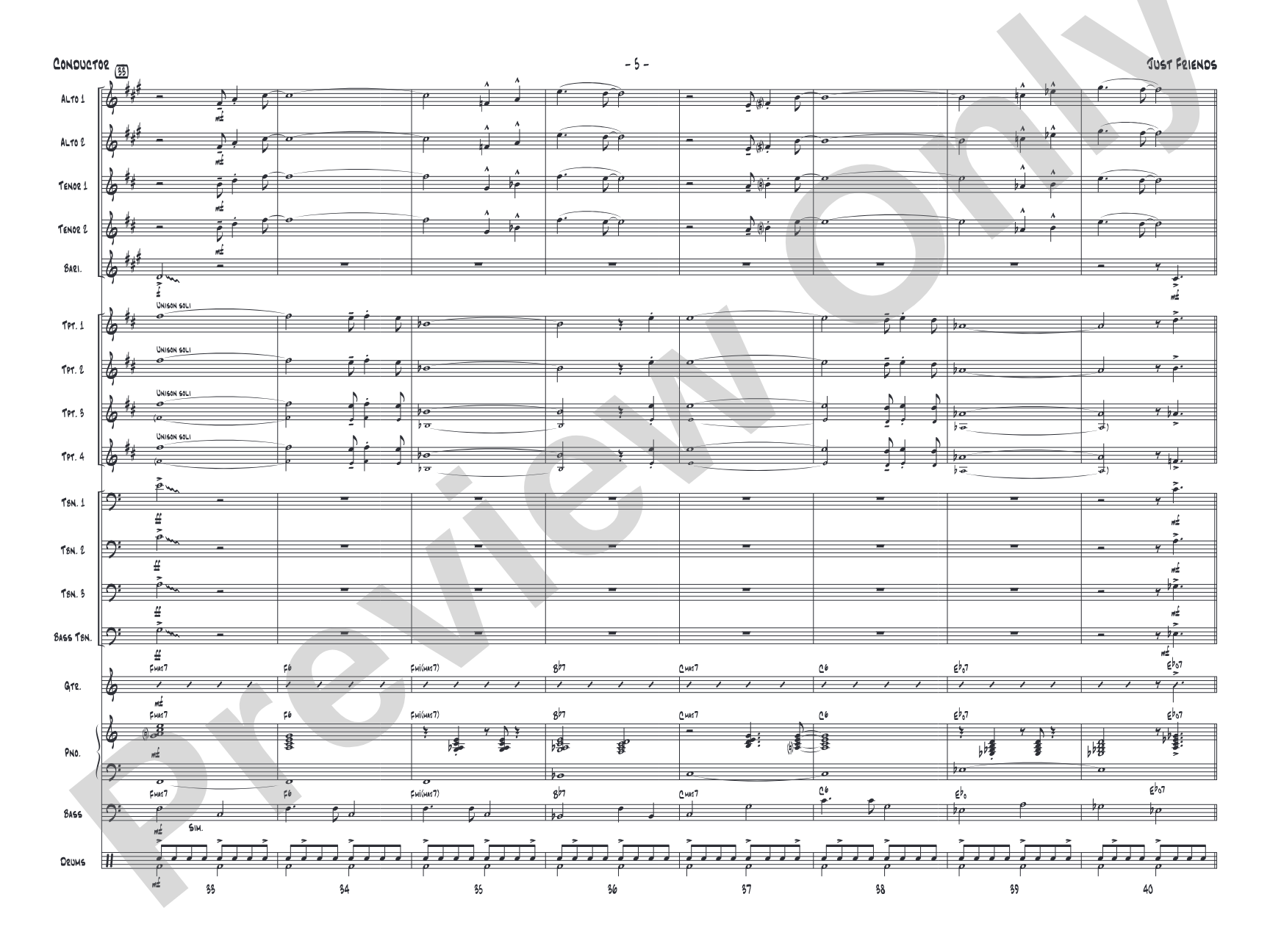 Just Friends: Jazz Ensemble Conductor Score & Parts