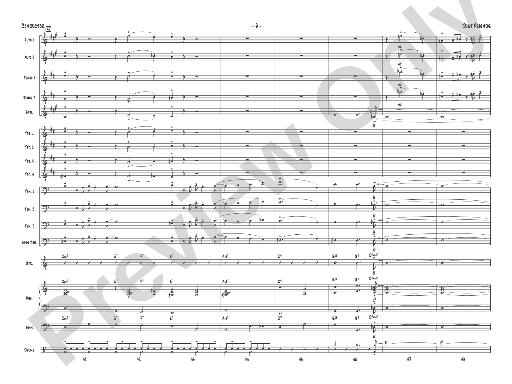 Just Friends: Jazz Ensemble Conductor Score & Parts