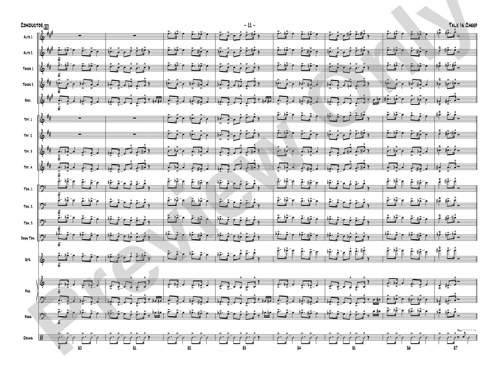 Talk Is Cheep: Score