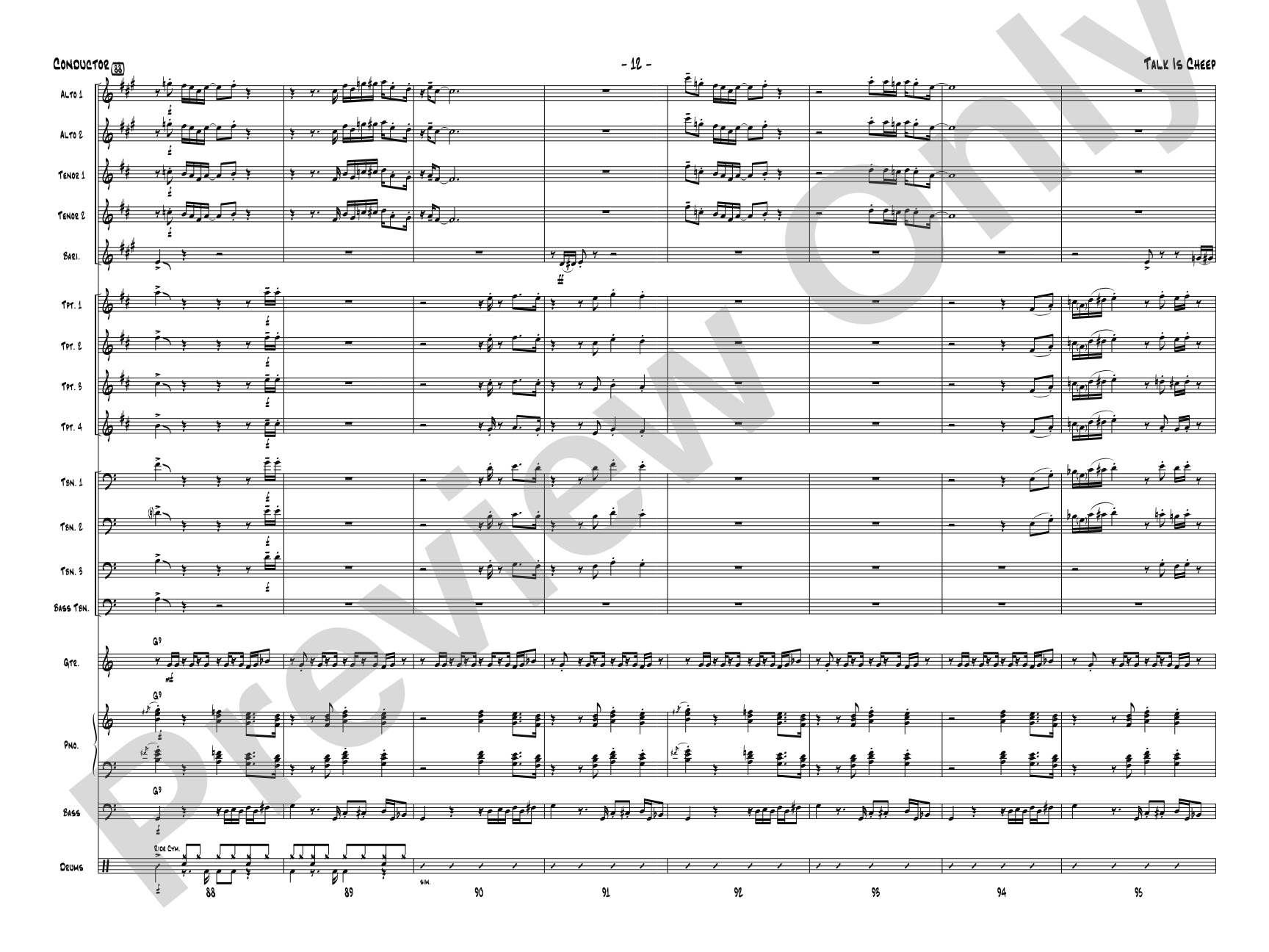 Talk Is Cheep: Score