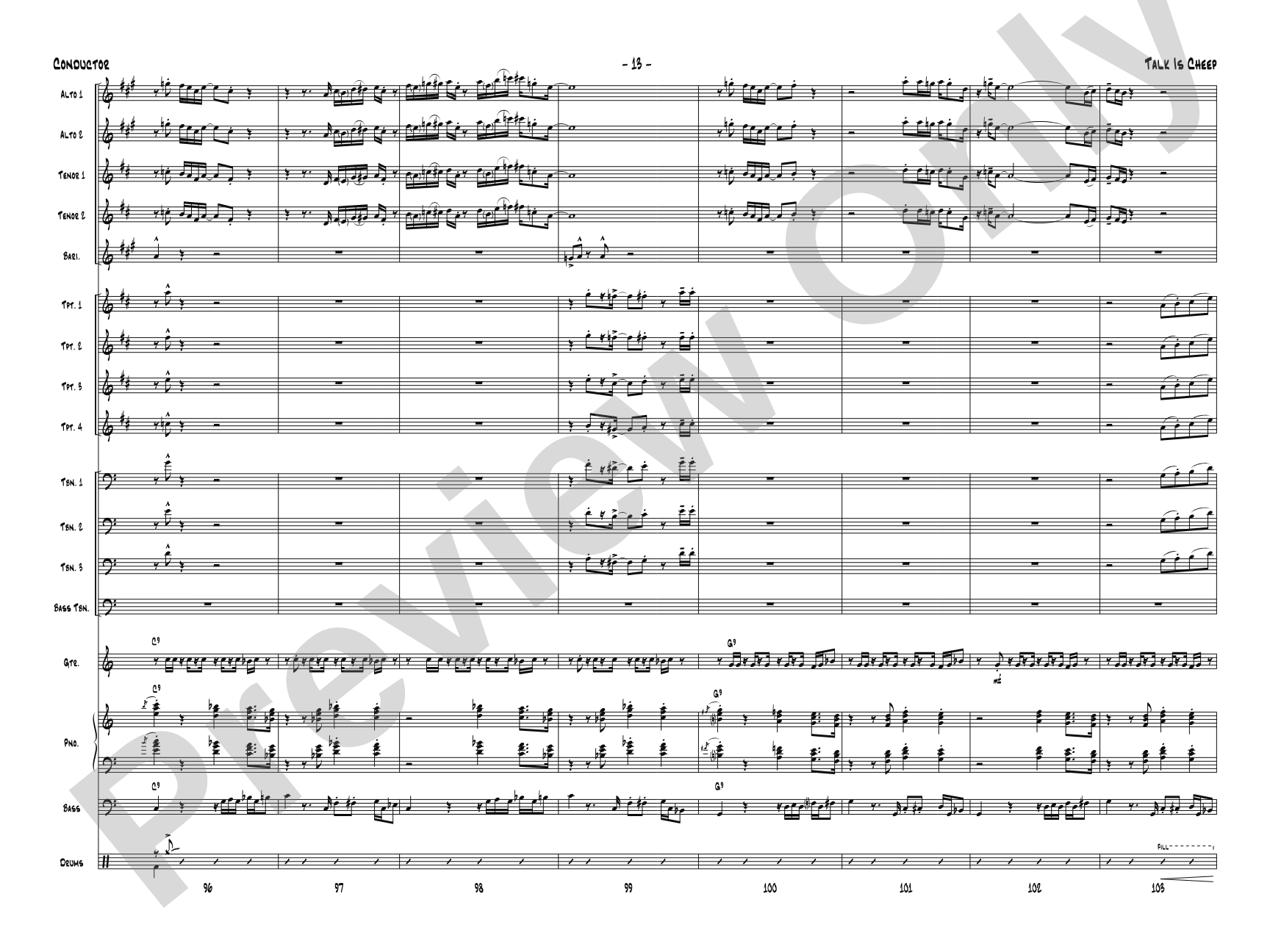 Talk Is Cheep: Score