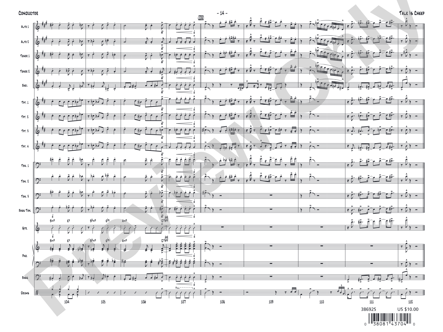 Talk Is Cheep: Score