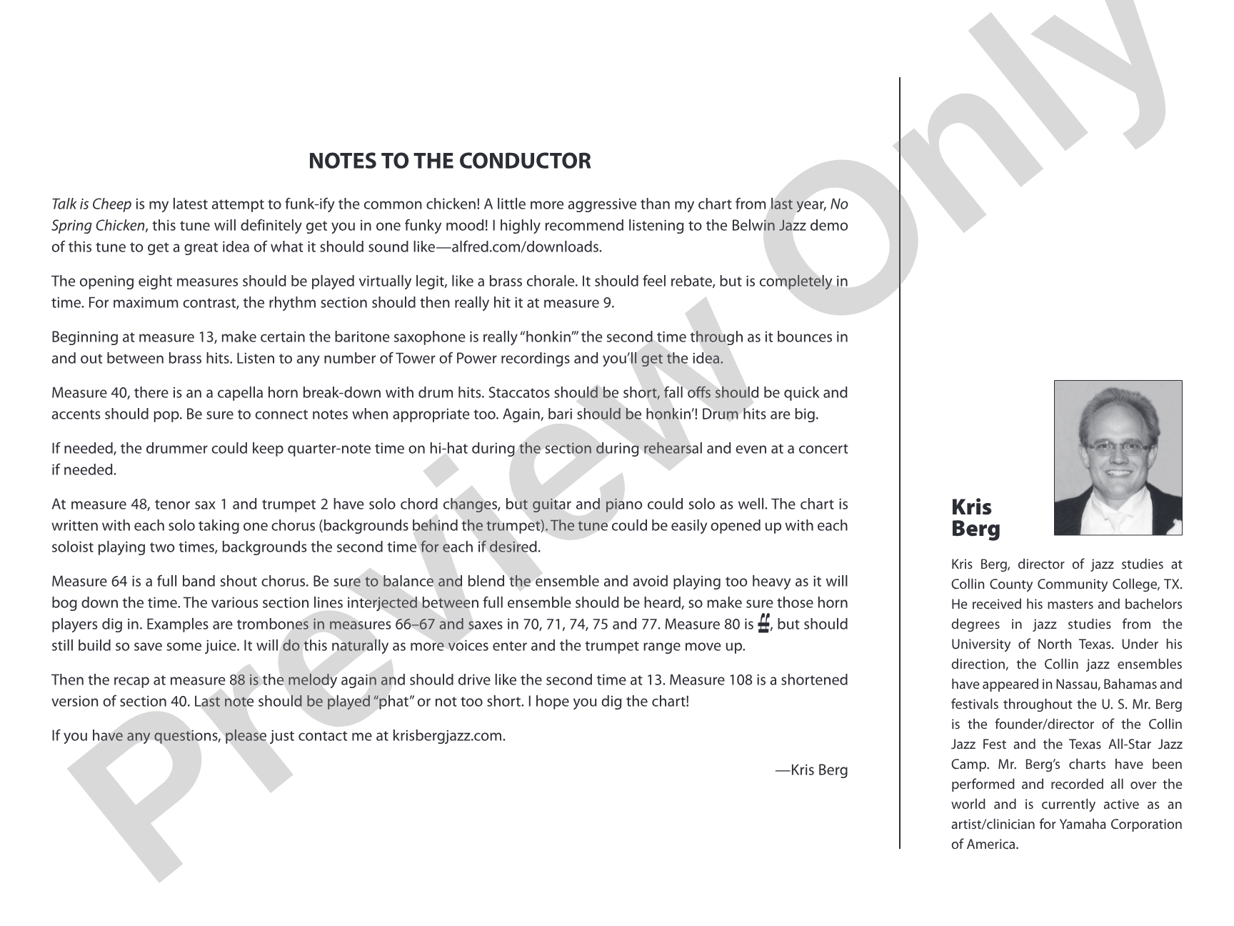 Talk Is Cheep: Score