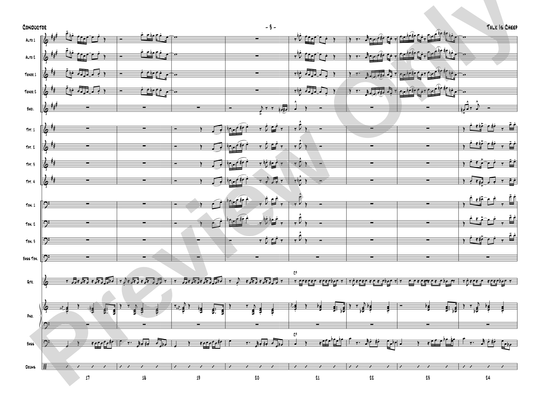 Talk Is Cheep: Score