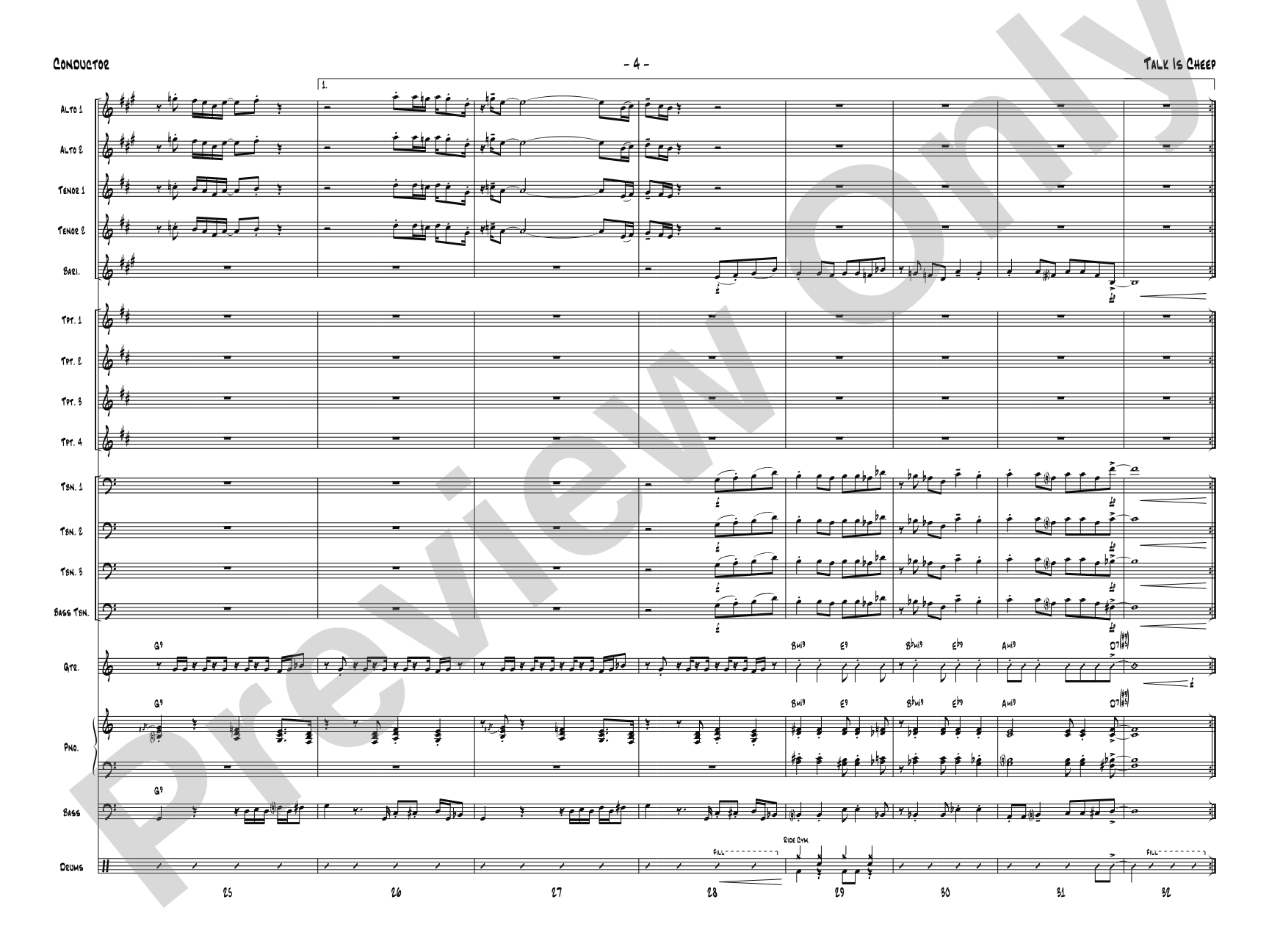 Talk Is Cheep: Score