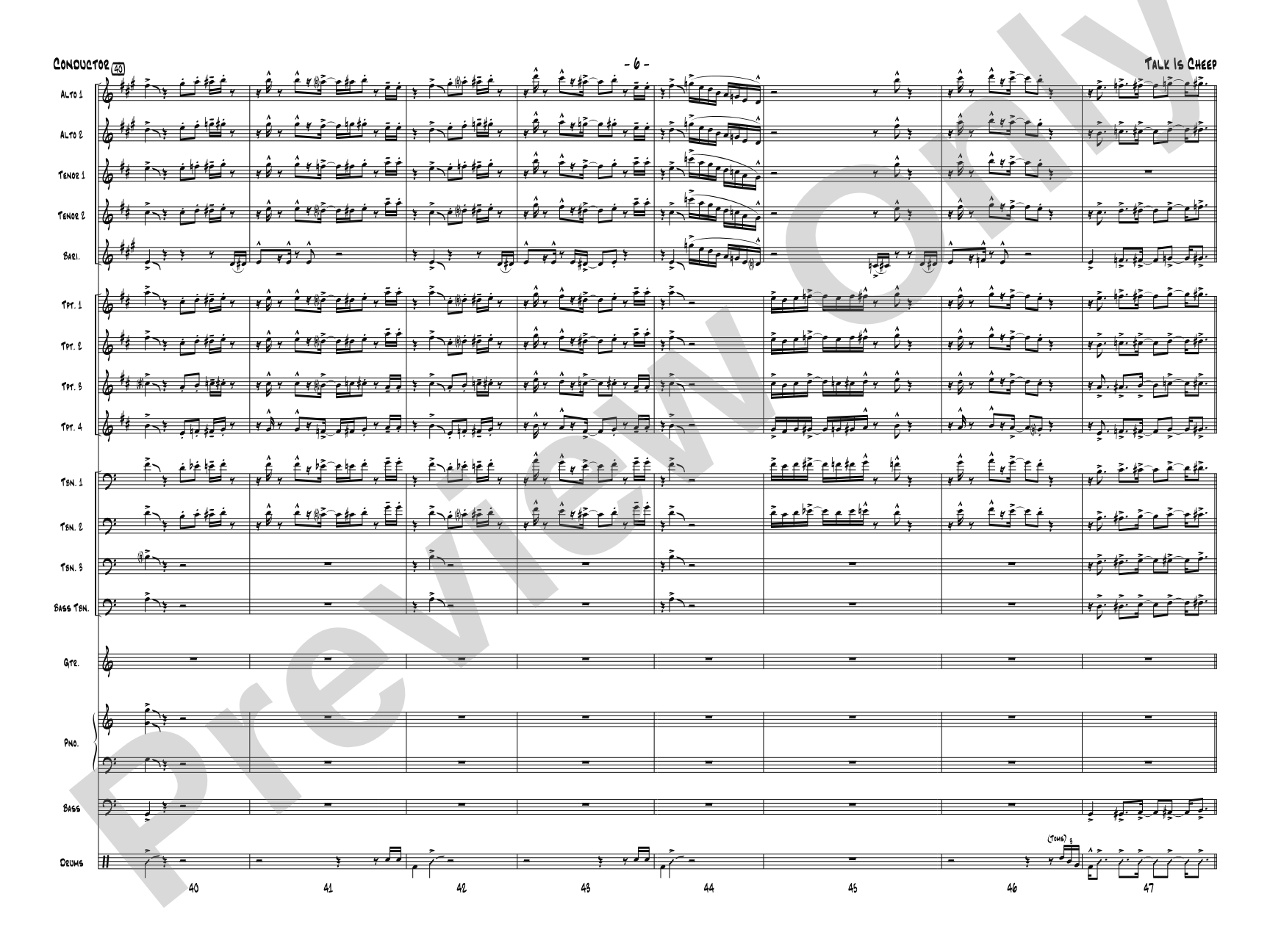 Talk Is Cheep: Score