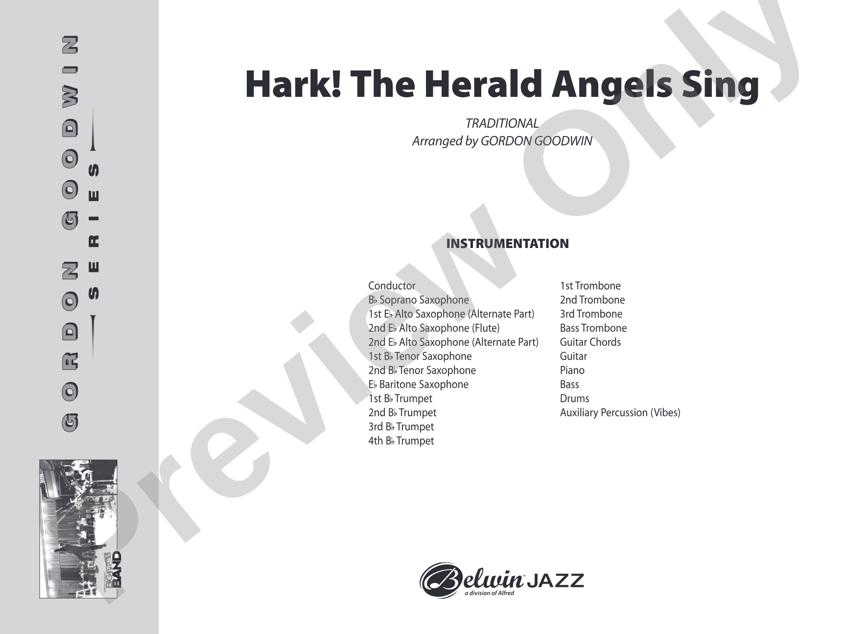 Hark! The Herald Angels Sing: Jazz Ensemble Conductor Score & Parts
