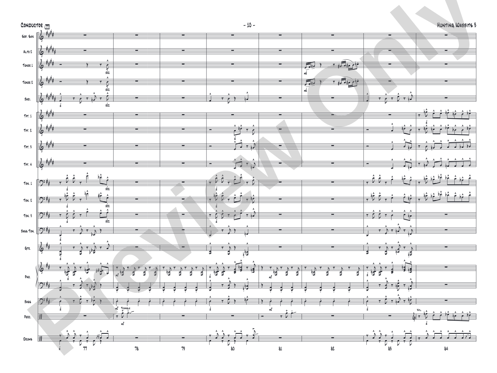 Hunting Wabbits 3 (Get Off My Lawn): Jazz Ensemble Conductor Score & Parts