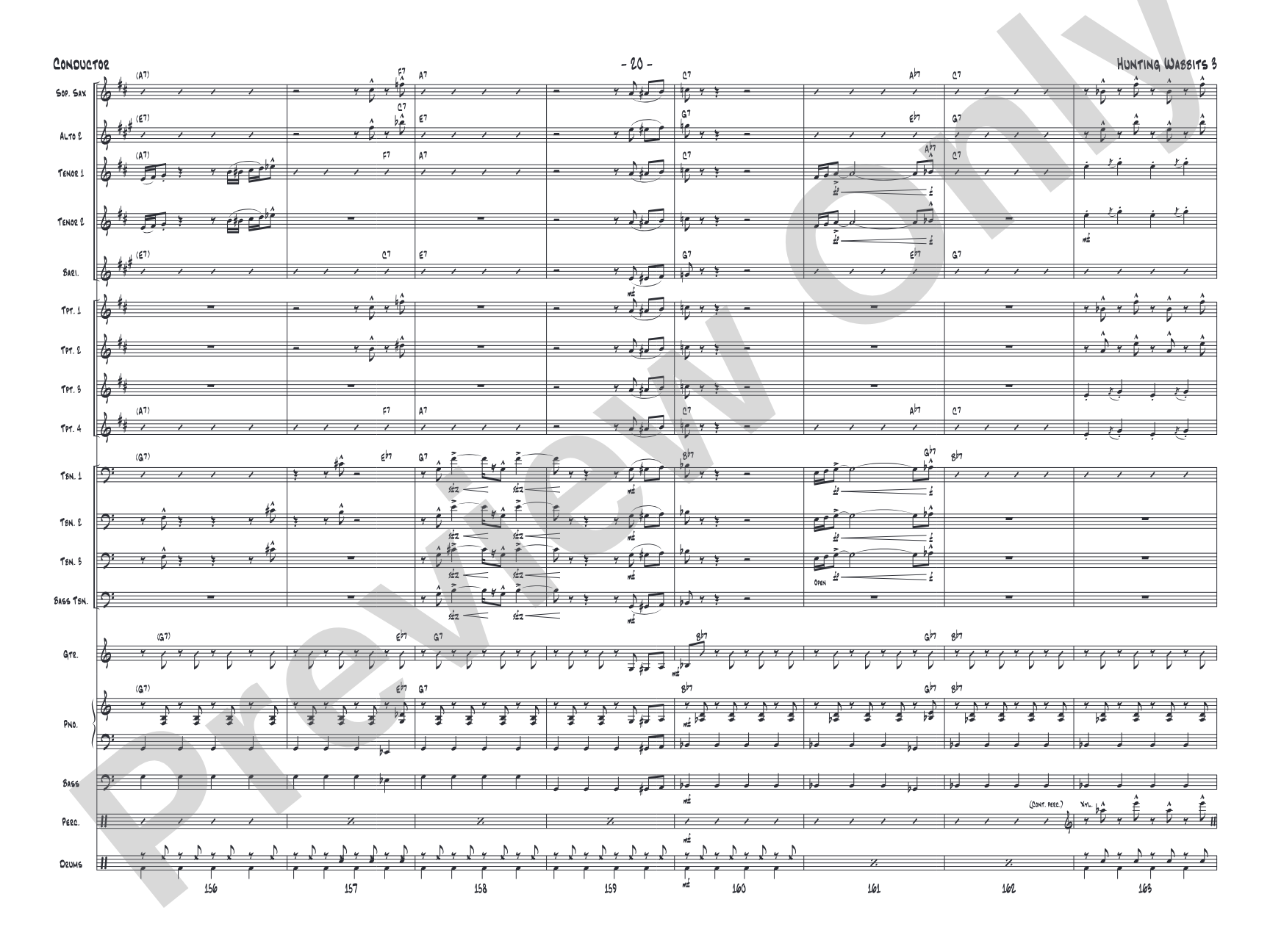 Hunting Wabbits 3 (Get Off My Lawn): Jazz Ensemble Conductor Score & Parts