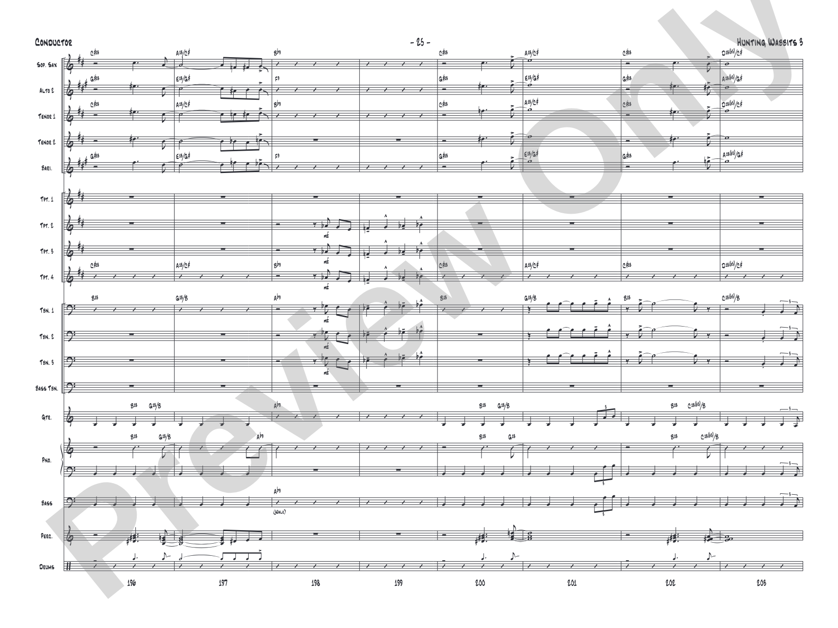 Hunting Wabbits 3 (Get Off My Lawn): Jazz Ensemble Conductor Score & Parts