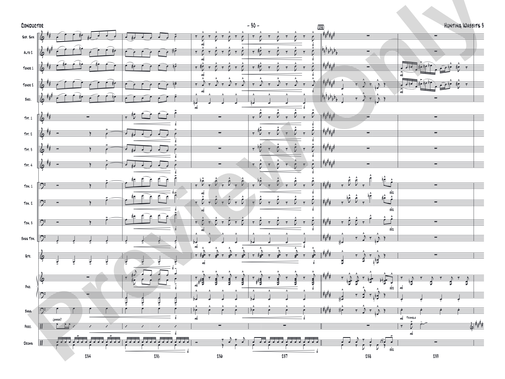 Hunting Wabbits 3 (Get Off My Lawn): Jazz Ensemble Conductor Score & Parts
