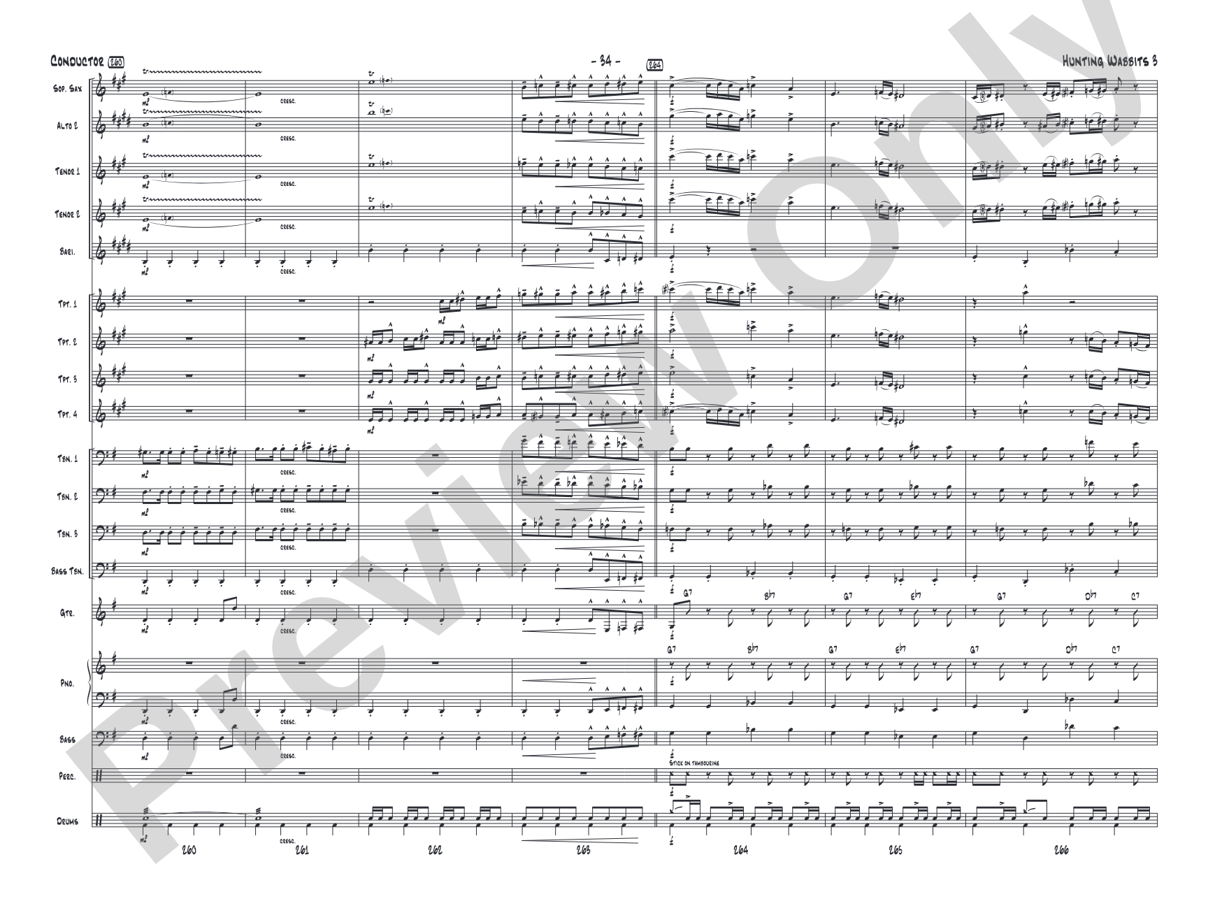 Hunting Wabbits 3 (Get Off My Lawn): Jazz Ensemble Conductor Score & Parts
