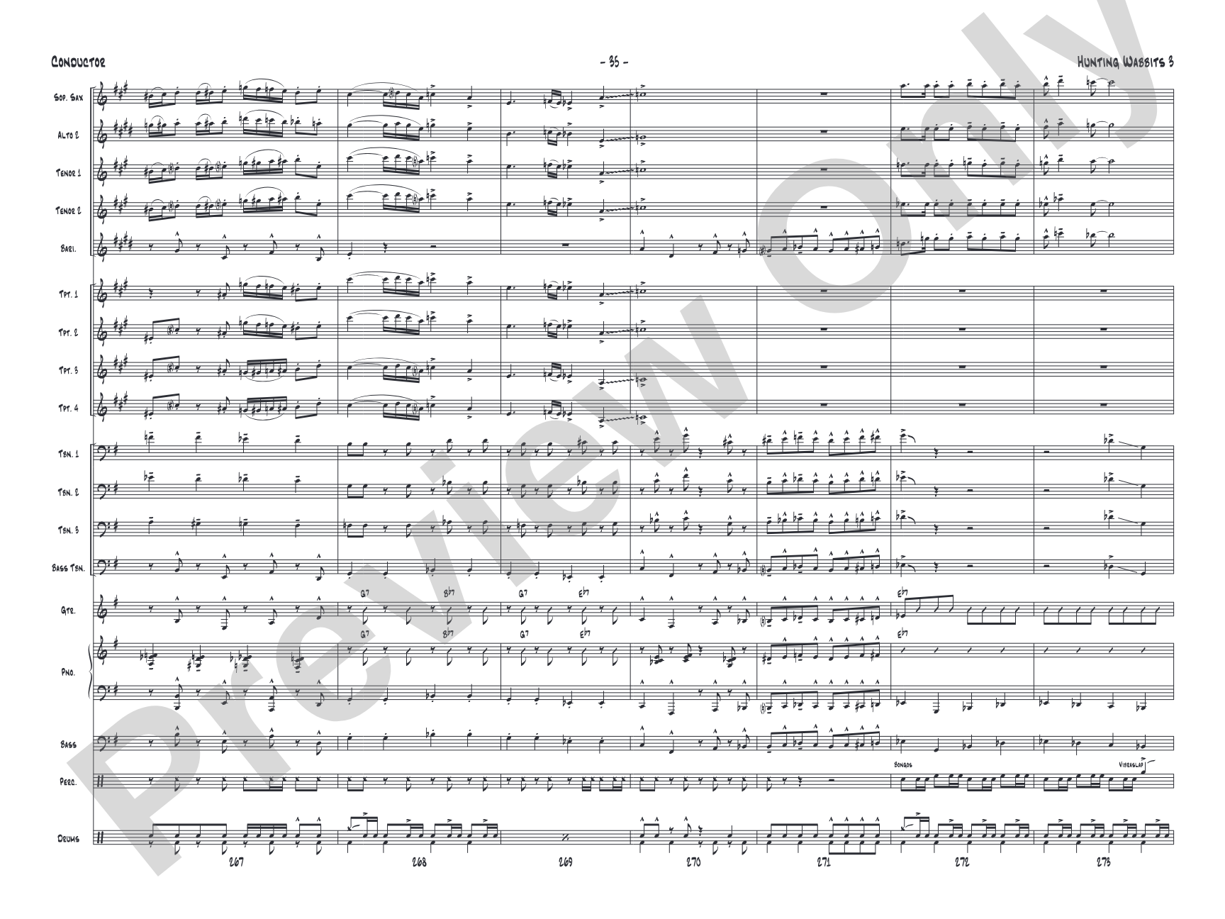Hunting Wabbits 3 (Get Off My Lawn): Jazz Ensemble Conductor Score & Parts