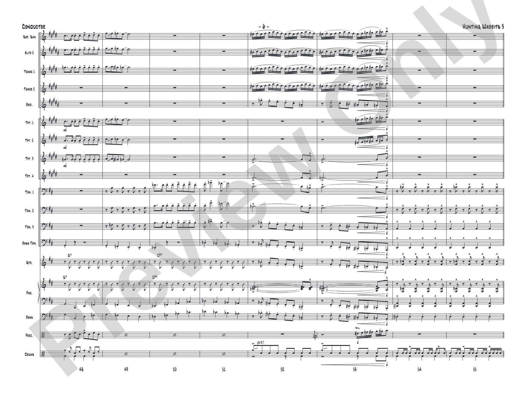 Hunting Wabbits 3 (Get Off My Lawn): Jazz Ensemble Conductor Score & Parts