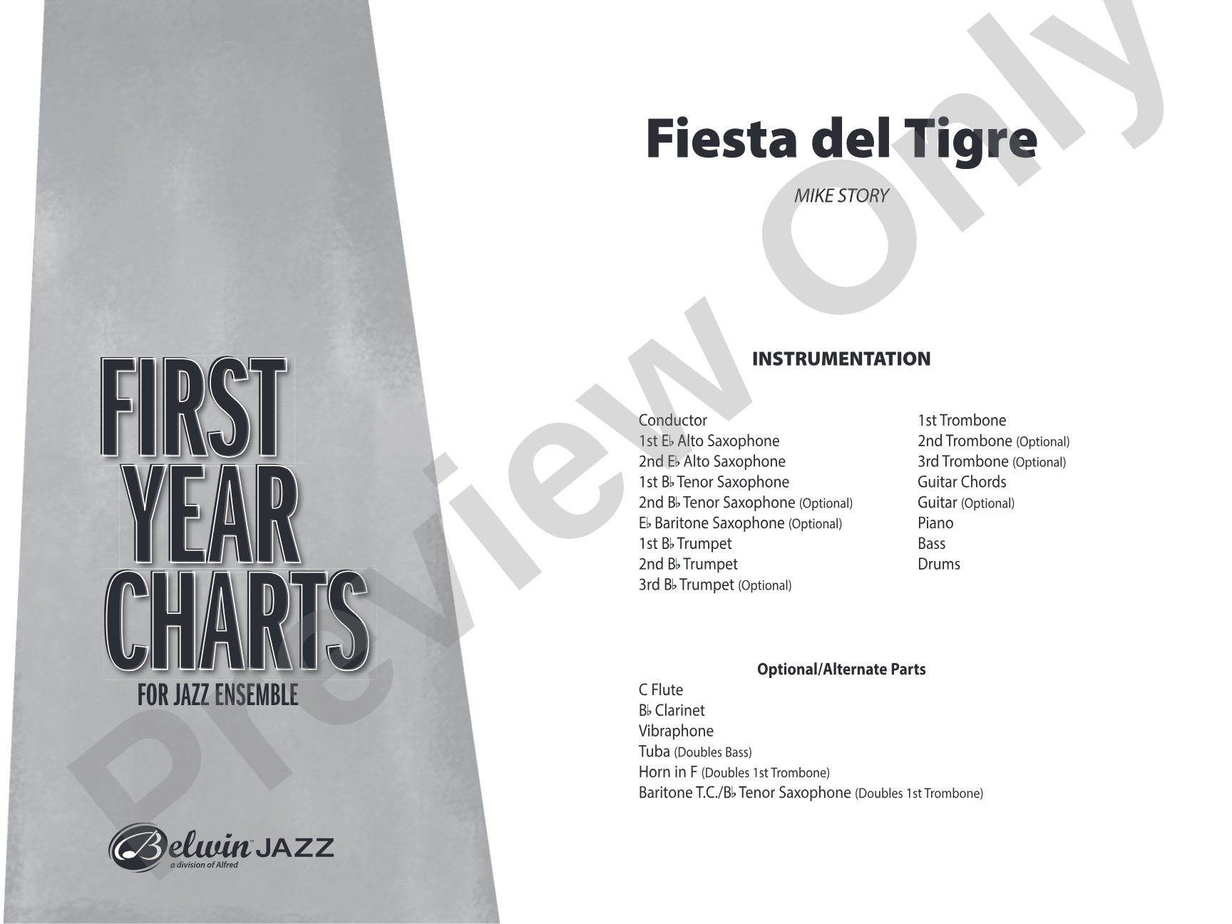 Fiesta del Tigre: Jazz Ensemble Conductor Score & Parts