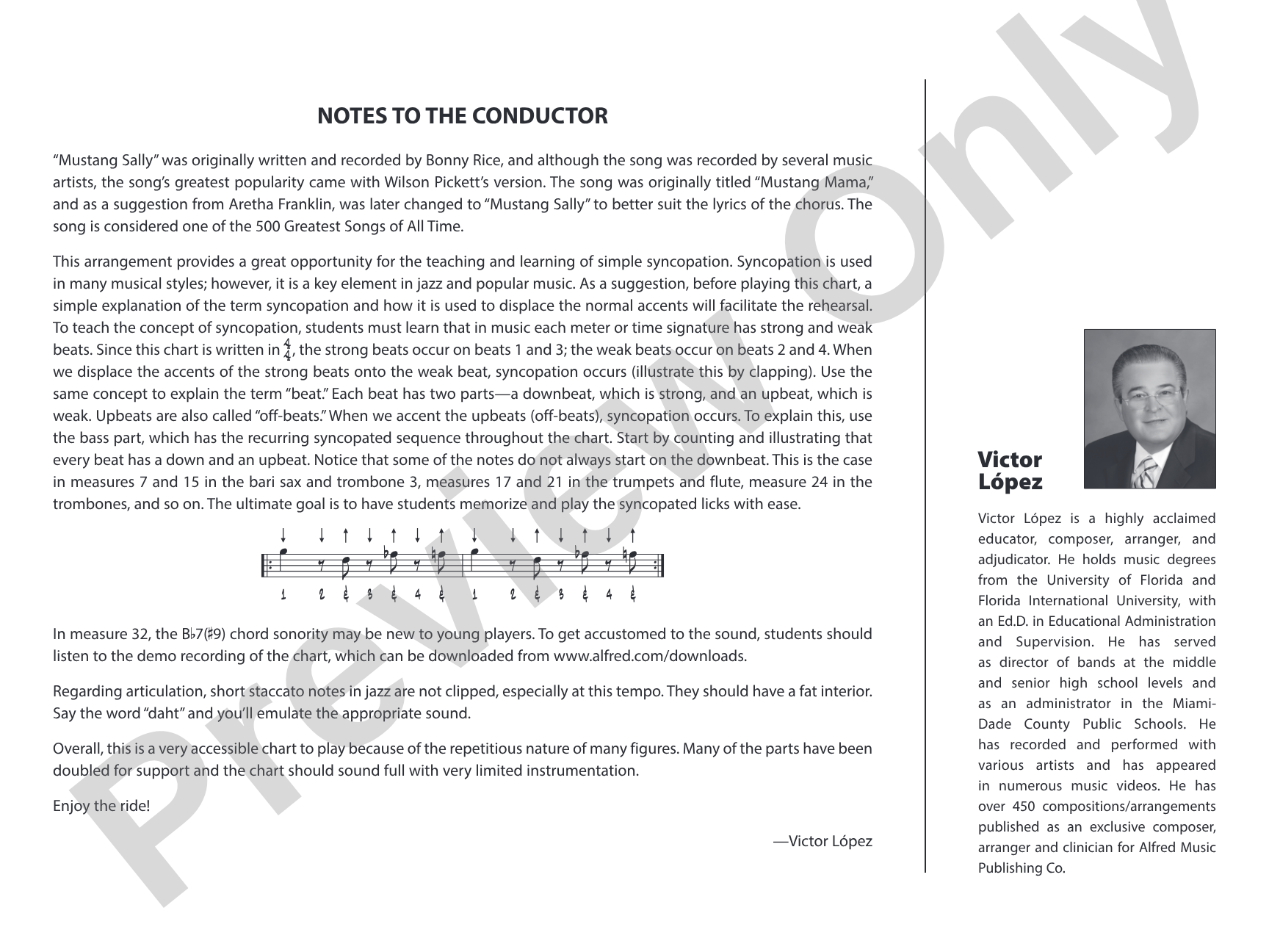 Mustang Sally: Jazz Ensemble Conductor Score & Parts
