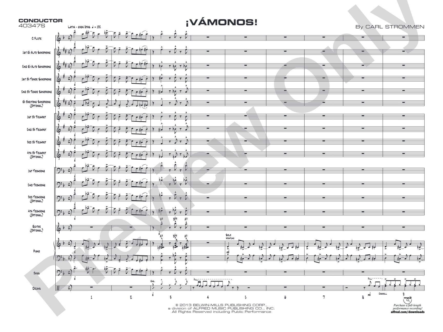 ¡Vámonos!: Jazz Ensemble Conductor Score & Parts