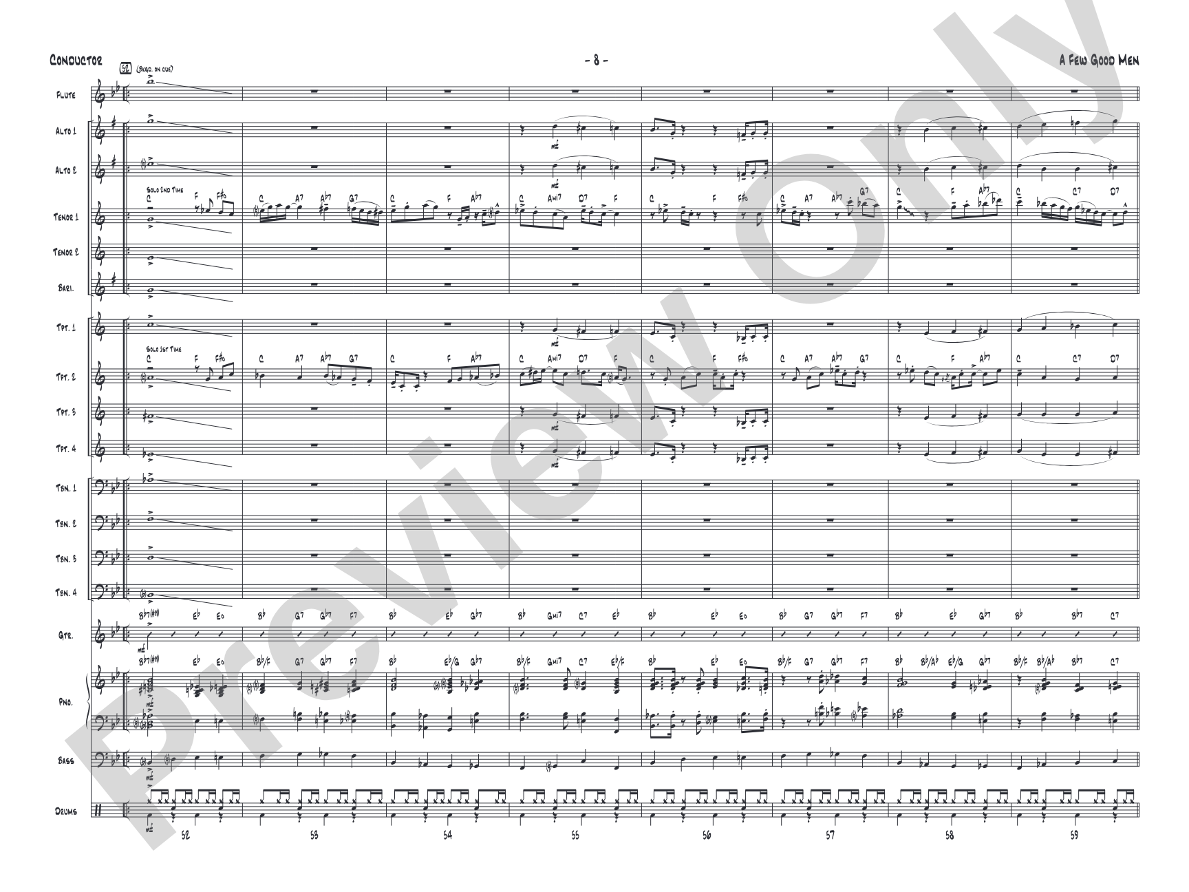 A Few Good Men: Jazz Ensemble Conductor Score & Parts