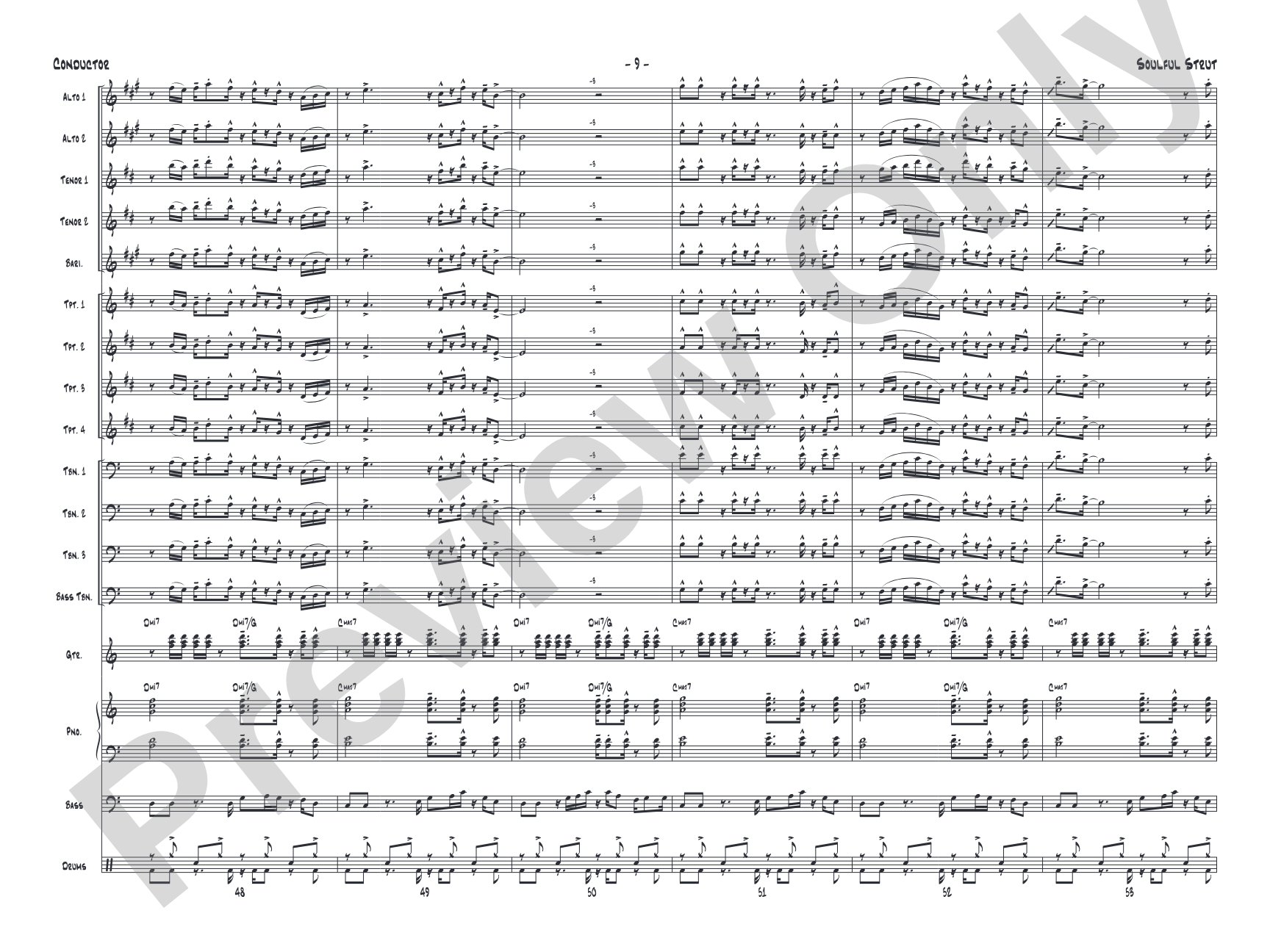 Soulful Strut: Jazz Ensemble Conductor Score & Parts