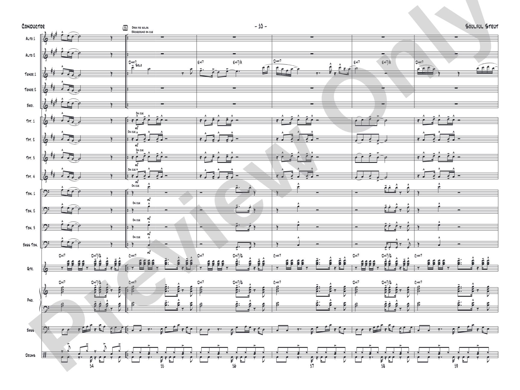 Soulful Strut: Jazz Ensemble Conductor Score & Parts