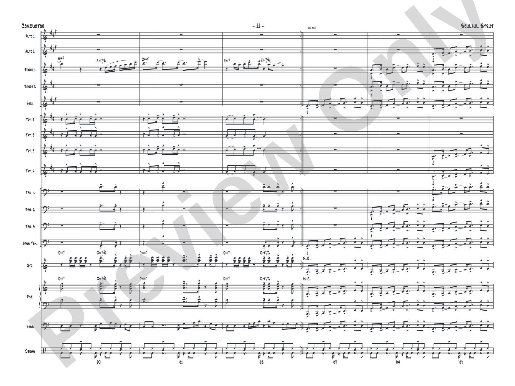 Soulful Strut: Jazz Ensemble Conductor Score & Parts