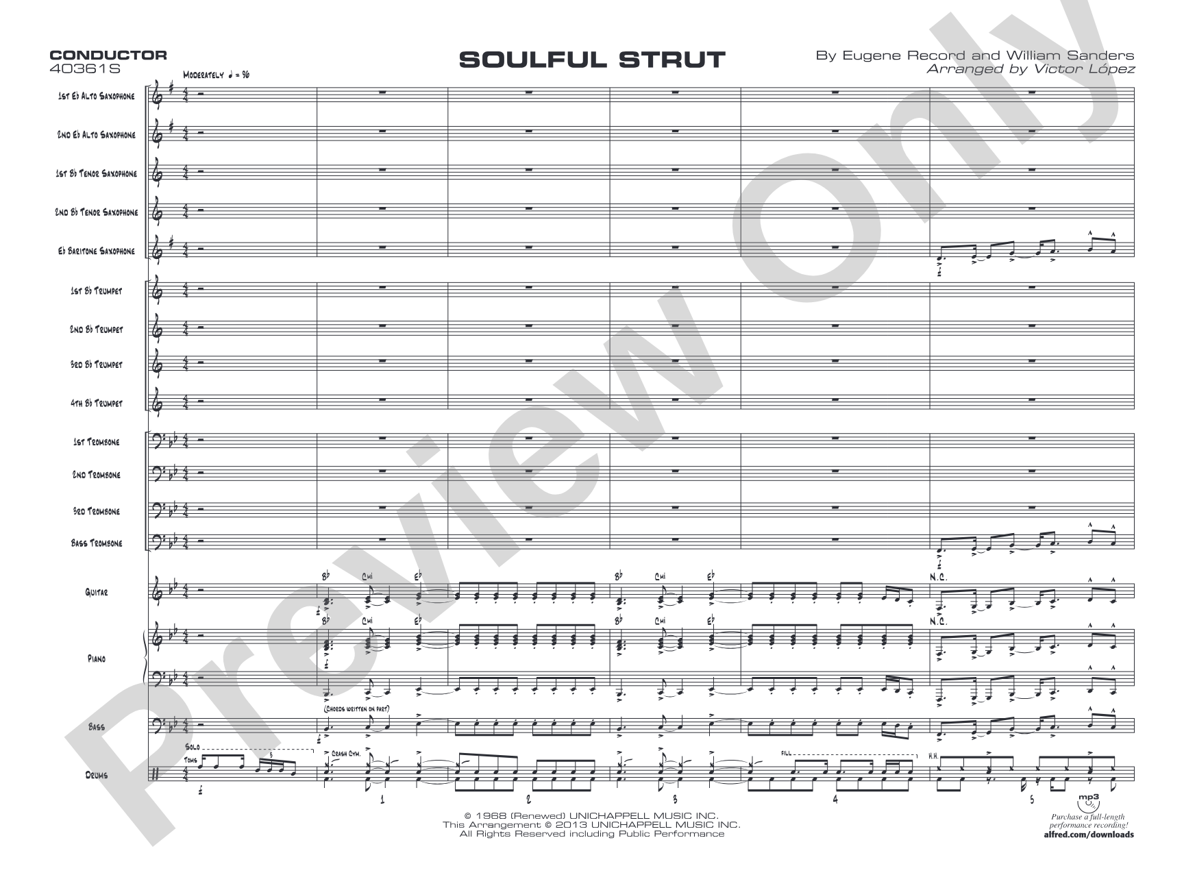 Soulful Strut: Jazz Ensemble Conductor Score & Parts