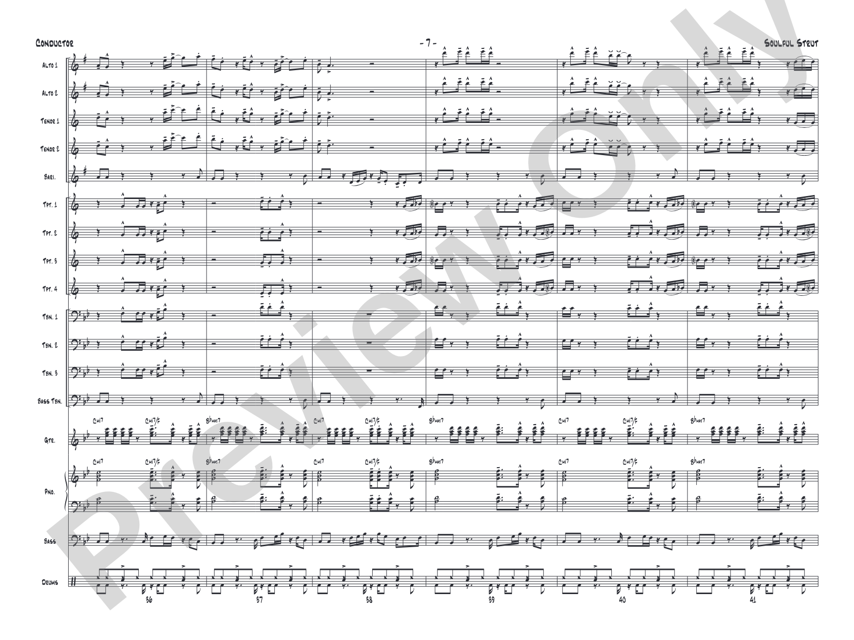Soulful Strut: Jazz Ensemble Conductor Score & Parts