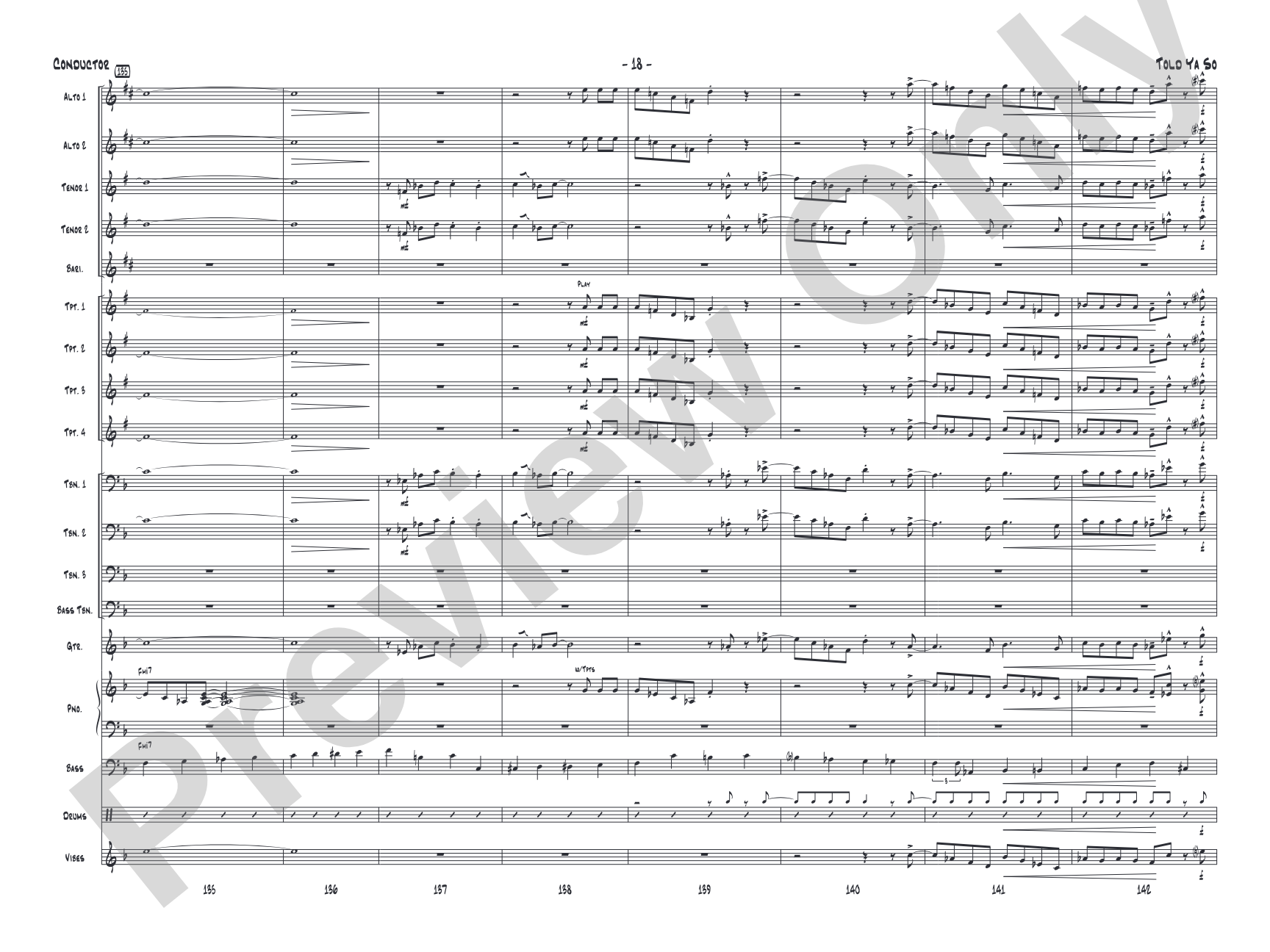 Told Ya So: Jazz Ensemble Conductor Score & Parts