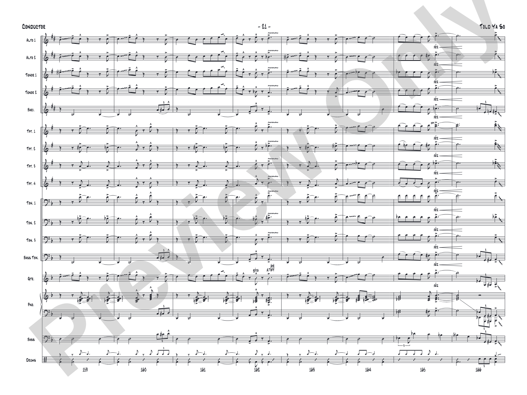 Told Ya So: Jazz Ensemble Conductor Score & Parts