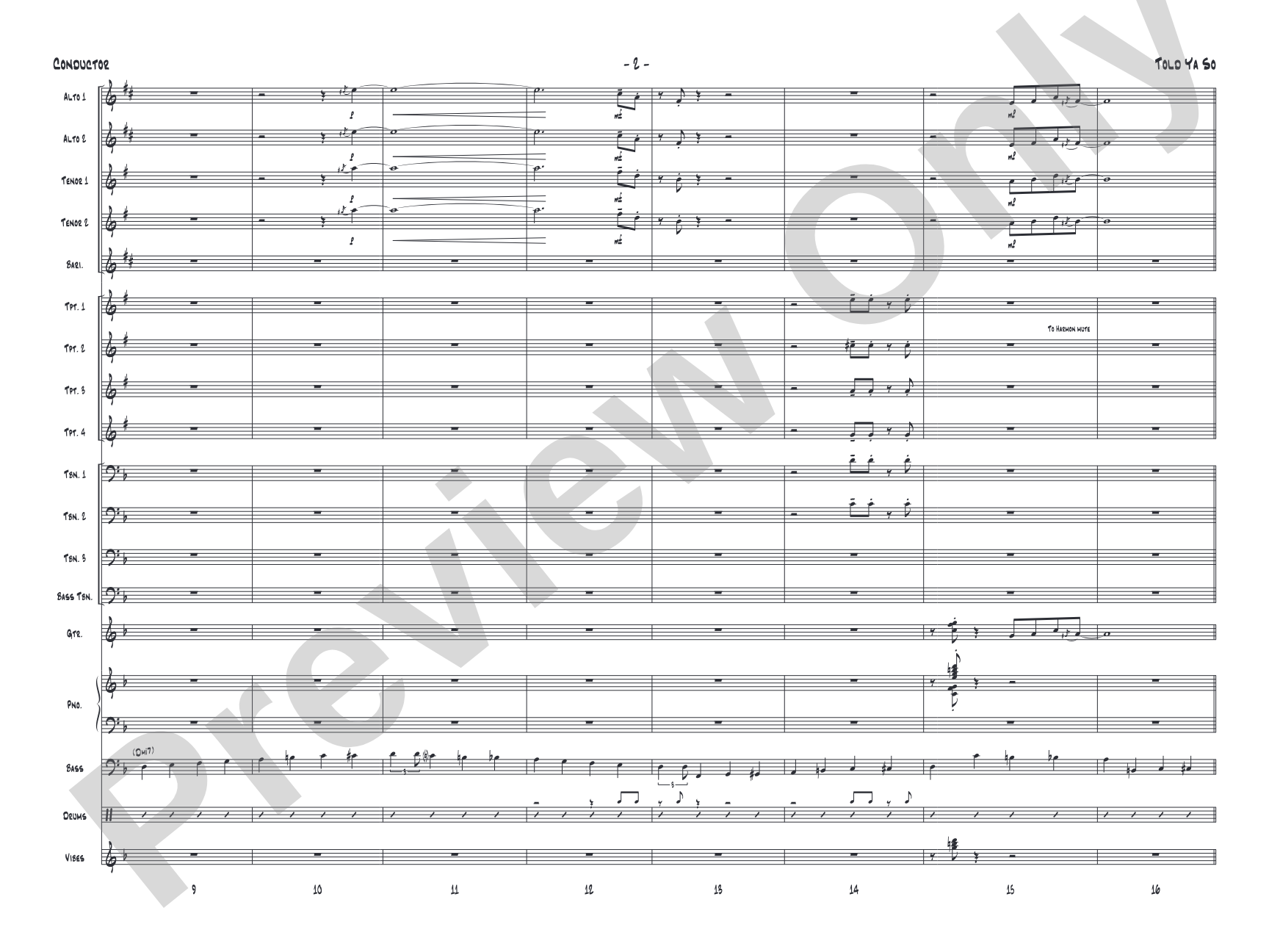 Told Ya So: Jazz Ensemble Conductor Score & Parts