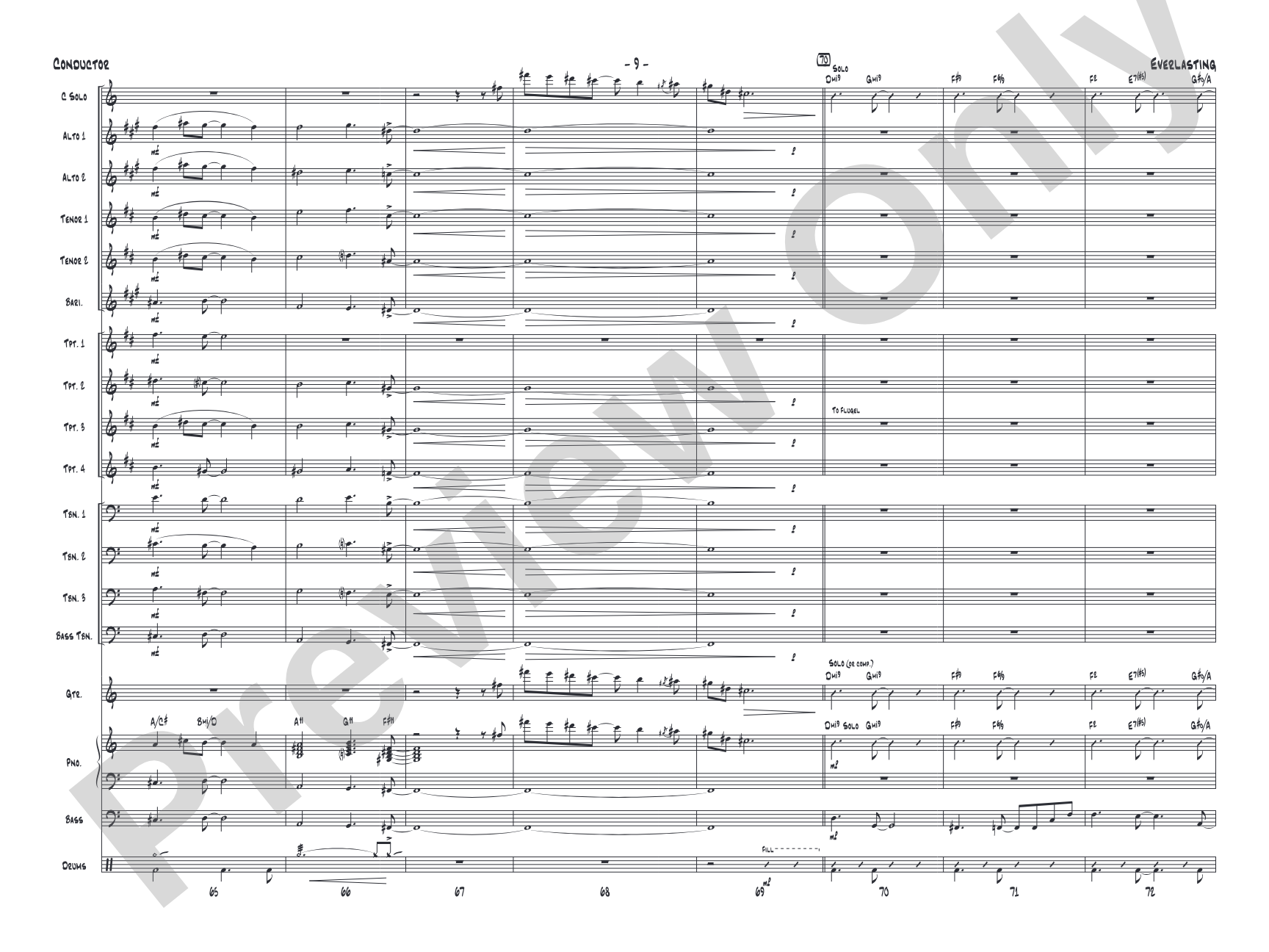 Everlasting: Jazz Ensemble Conductor Score & Parts