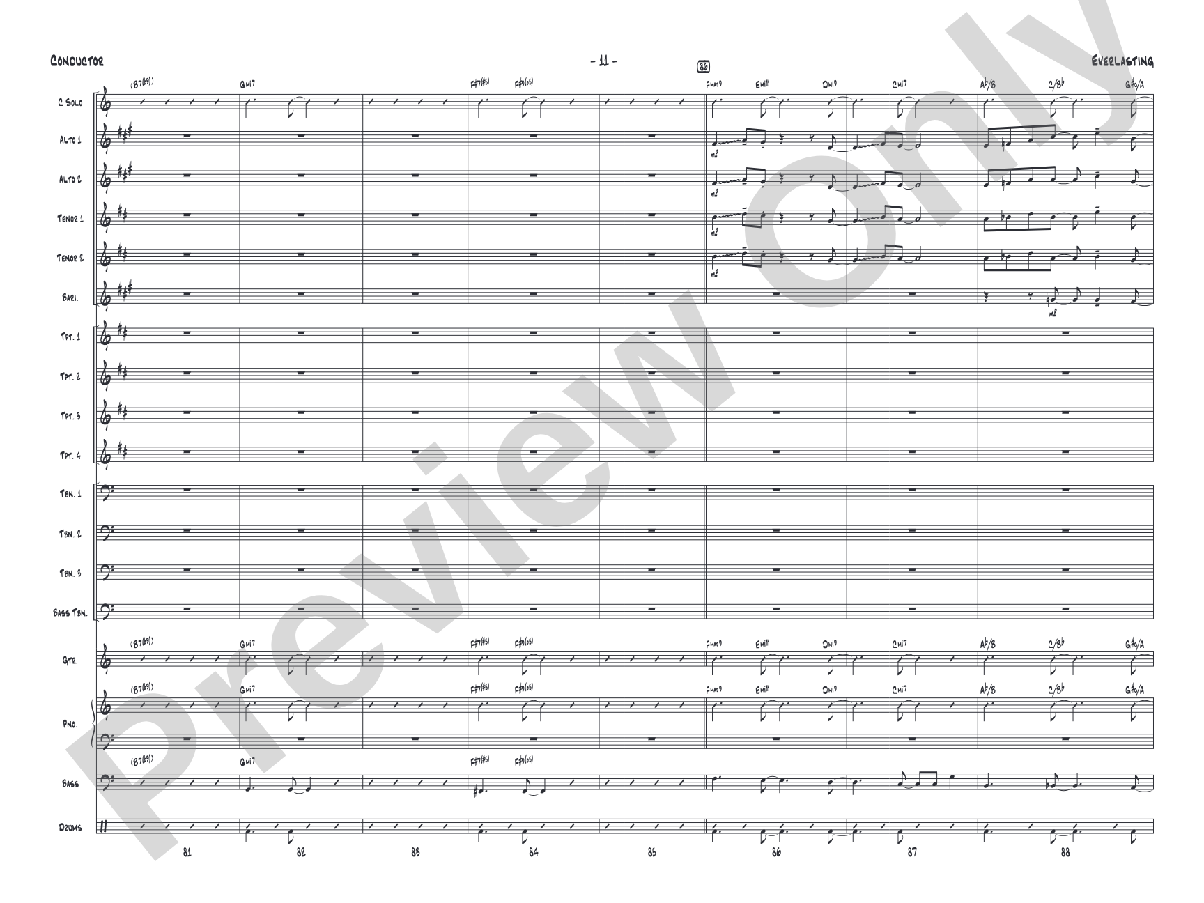 Everlasting: Jazz Ensemble Conductor Score & Parts