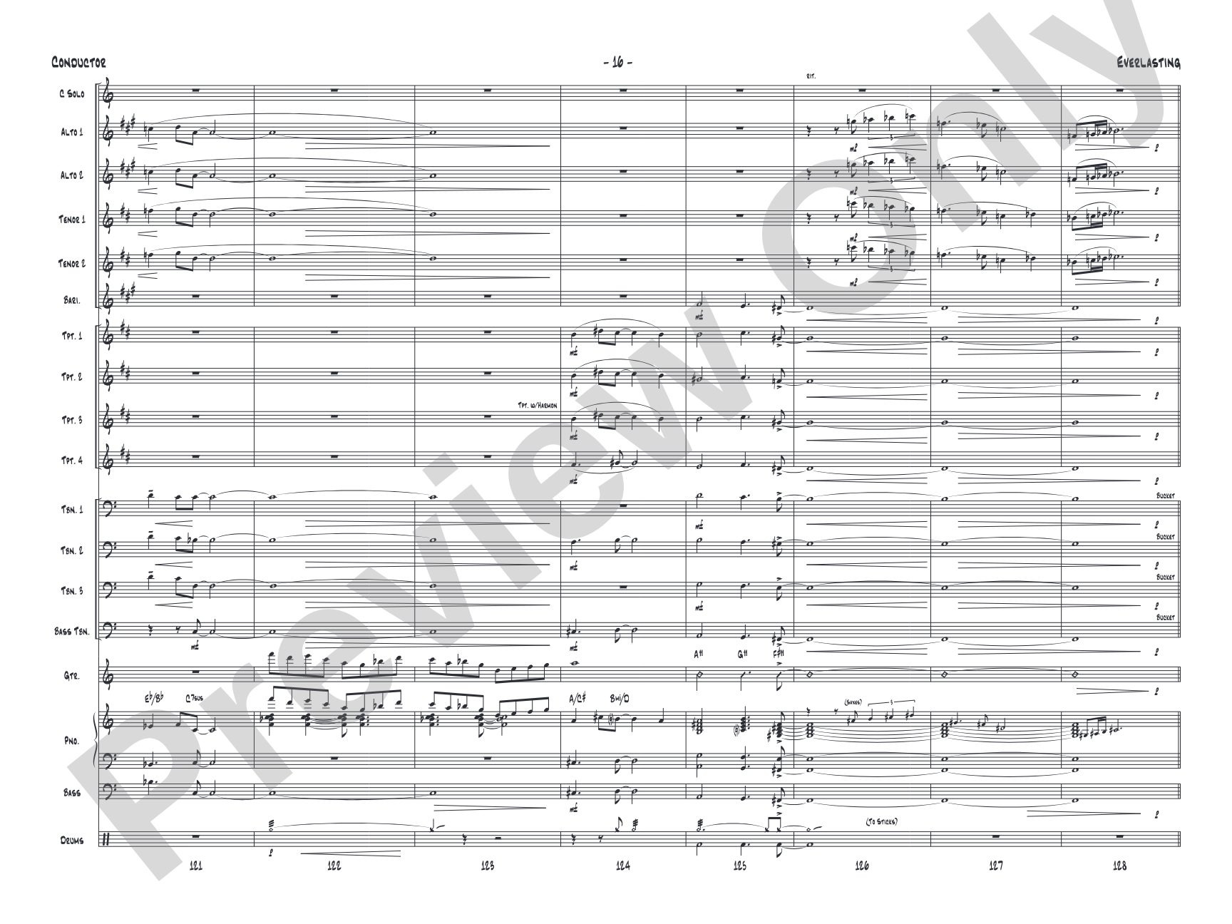 Everlasting: Jazz Ensemble Conductor Score & Parts