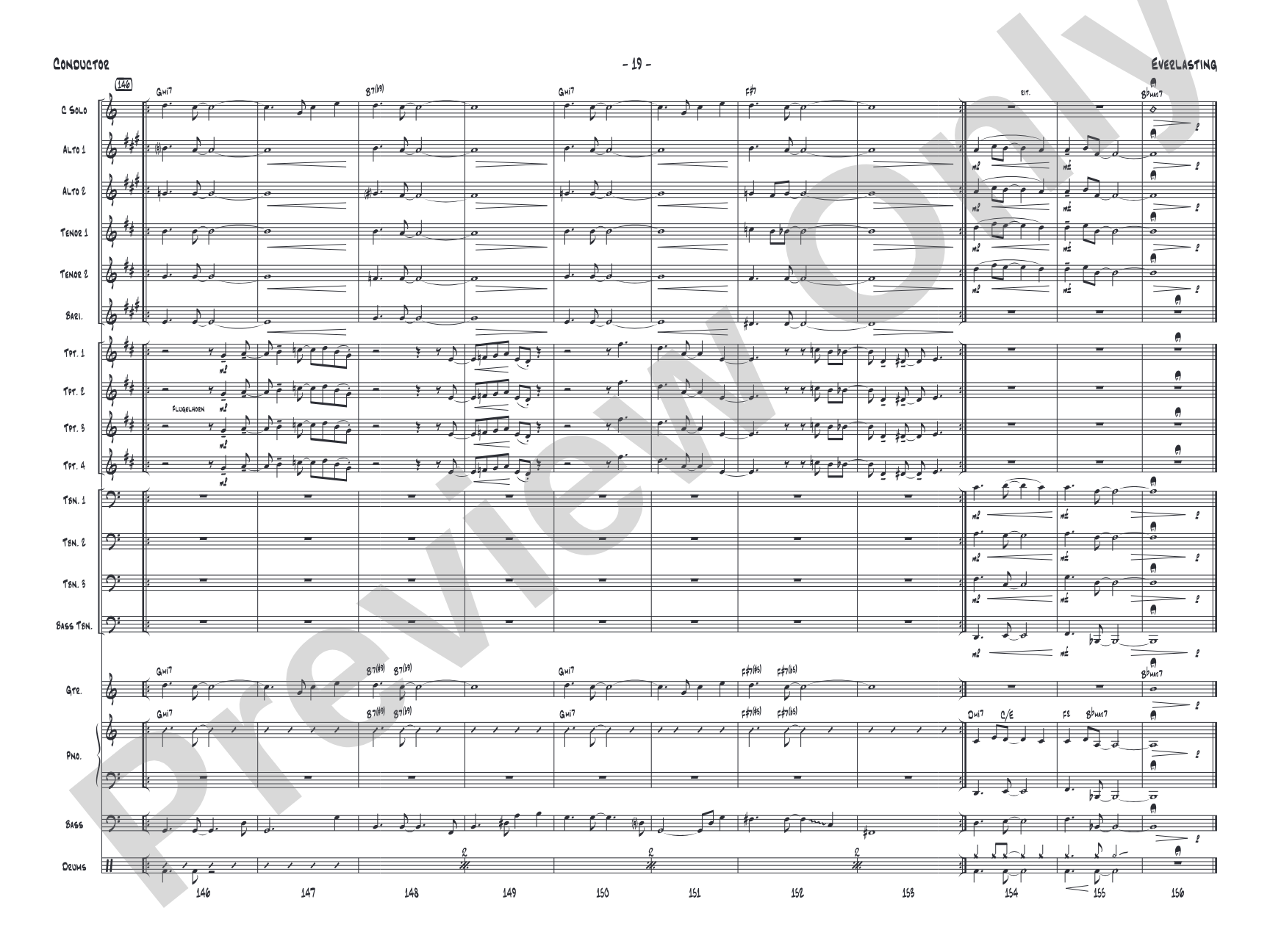 Everlasting: Jazz Ensemble Conductor Score & Parts