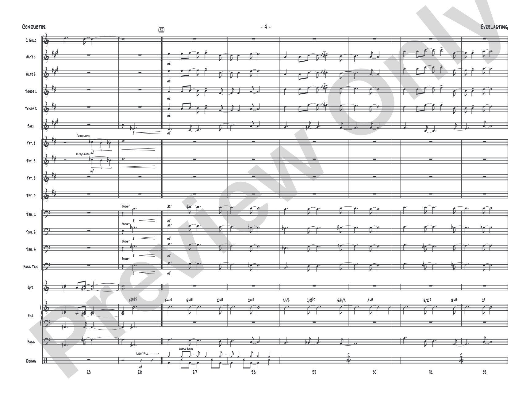 Everlasting: Jazz Ensemble Conductor Score & Parts