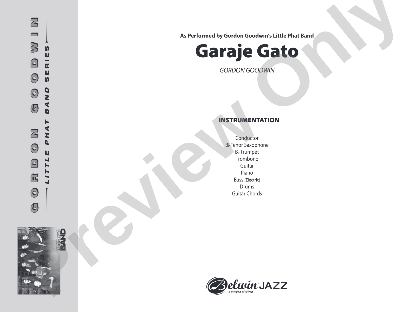 Garaje Gato: Jazz Ensemble Conductor Score & Parts