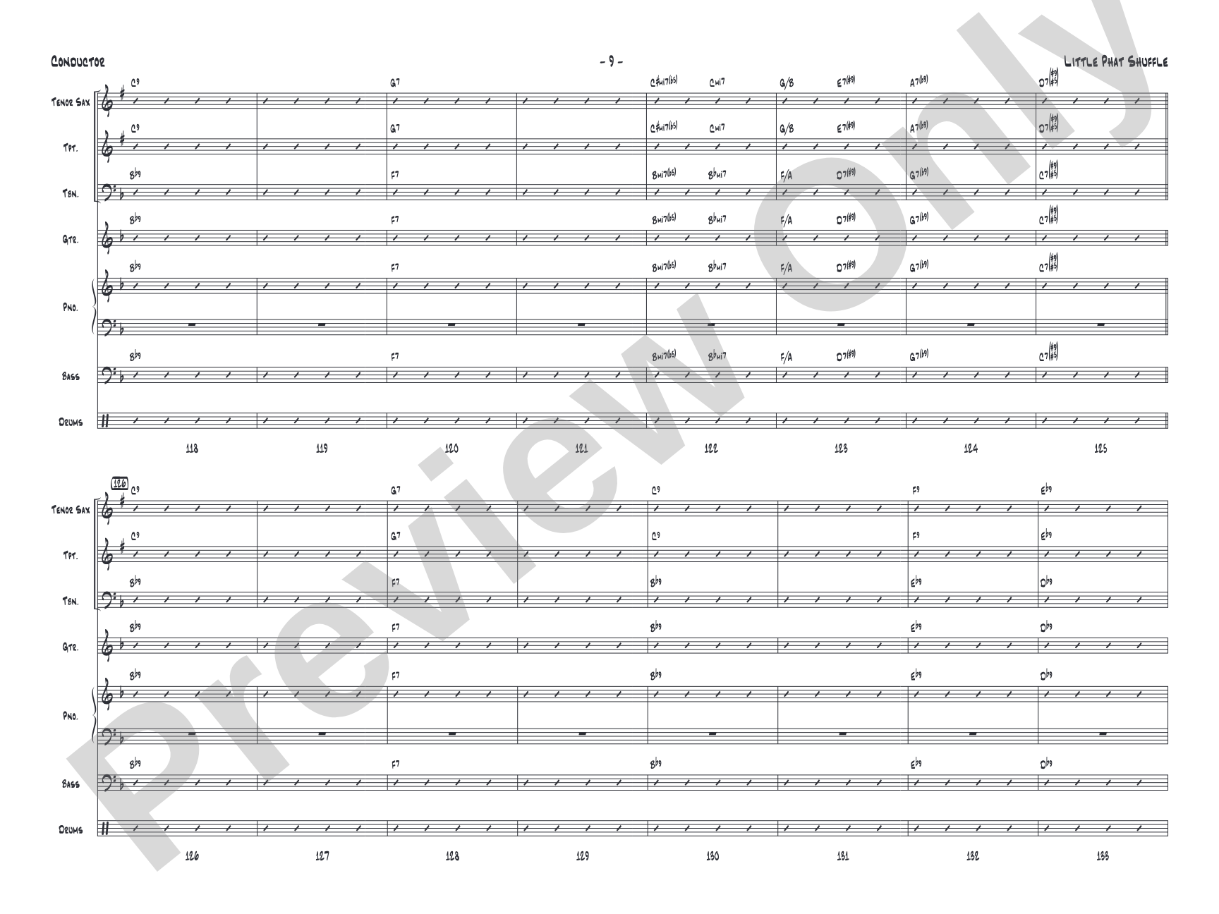 Little Phat Shuffle: Jazz Ensemble Conductor Score & Parts