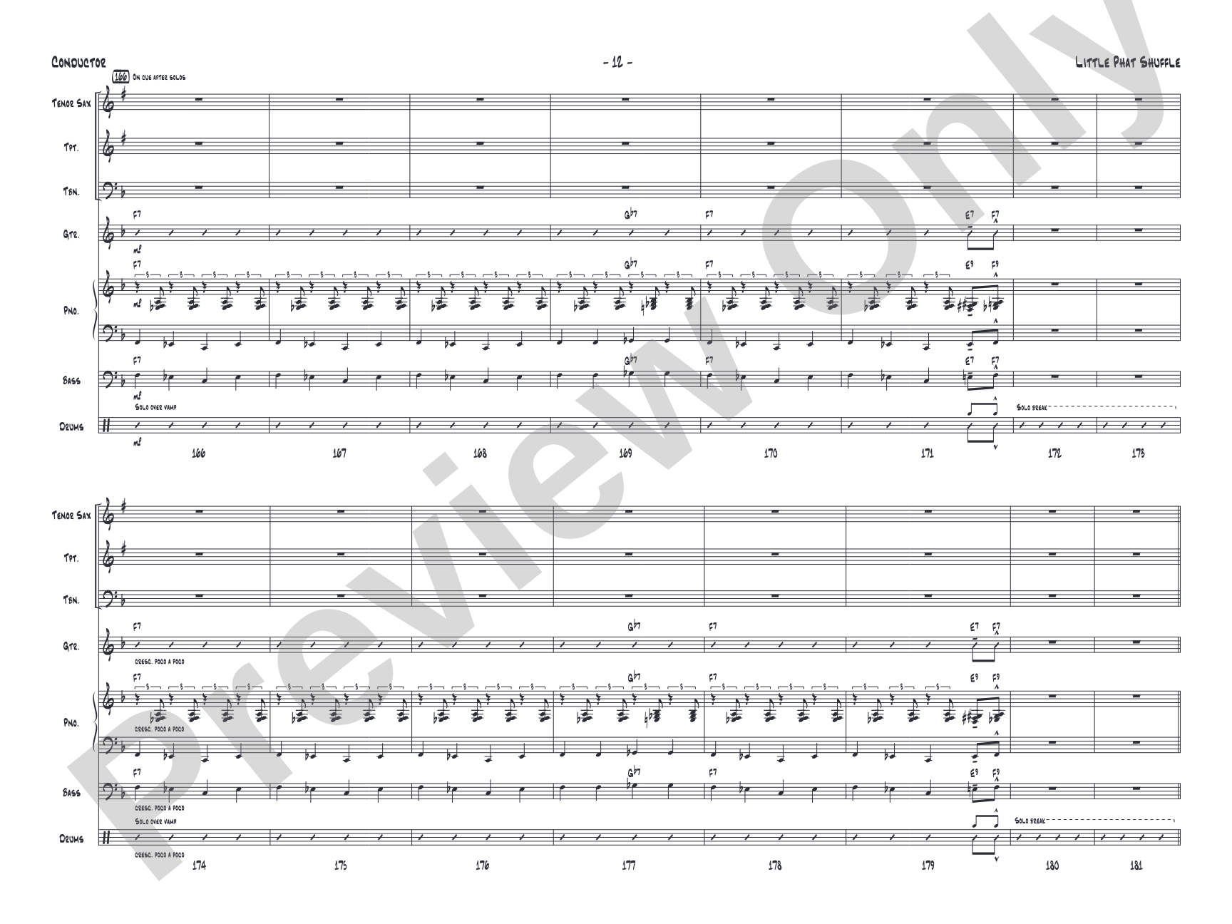 Little Phat Shuffle: Jazz Ensemble Conductor Score & Parts