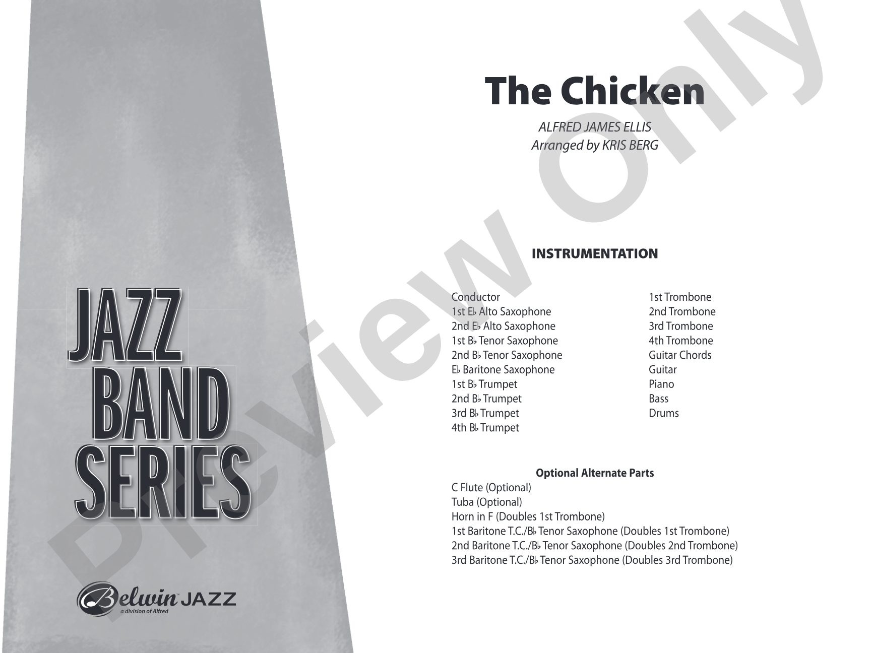 The Chicken: Jazz Ensemble Conductor Score & Parts