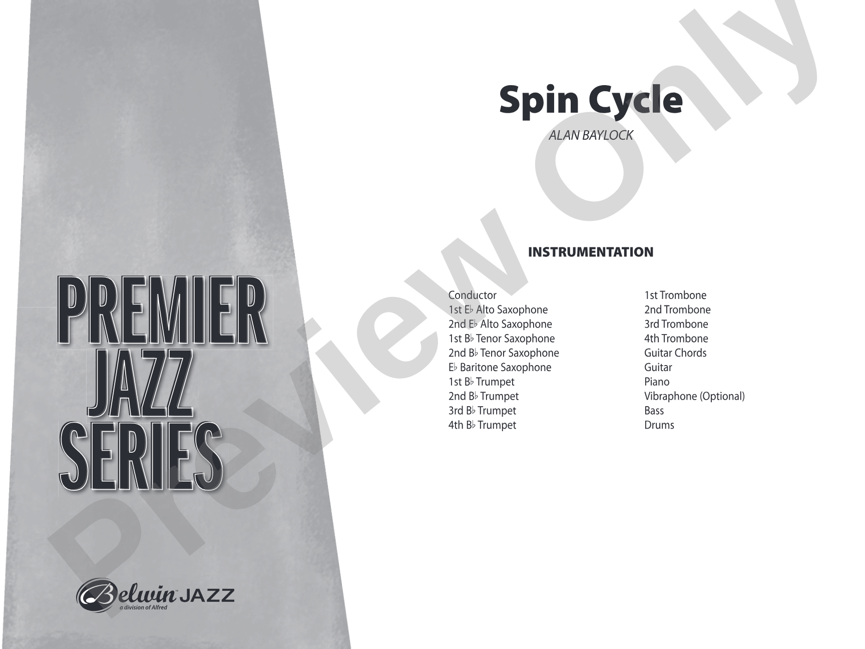 Spin Cycle: Jazz Ensemble Conductor Score & Parts