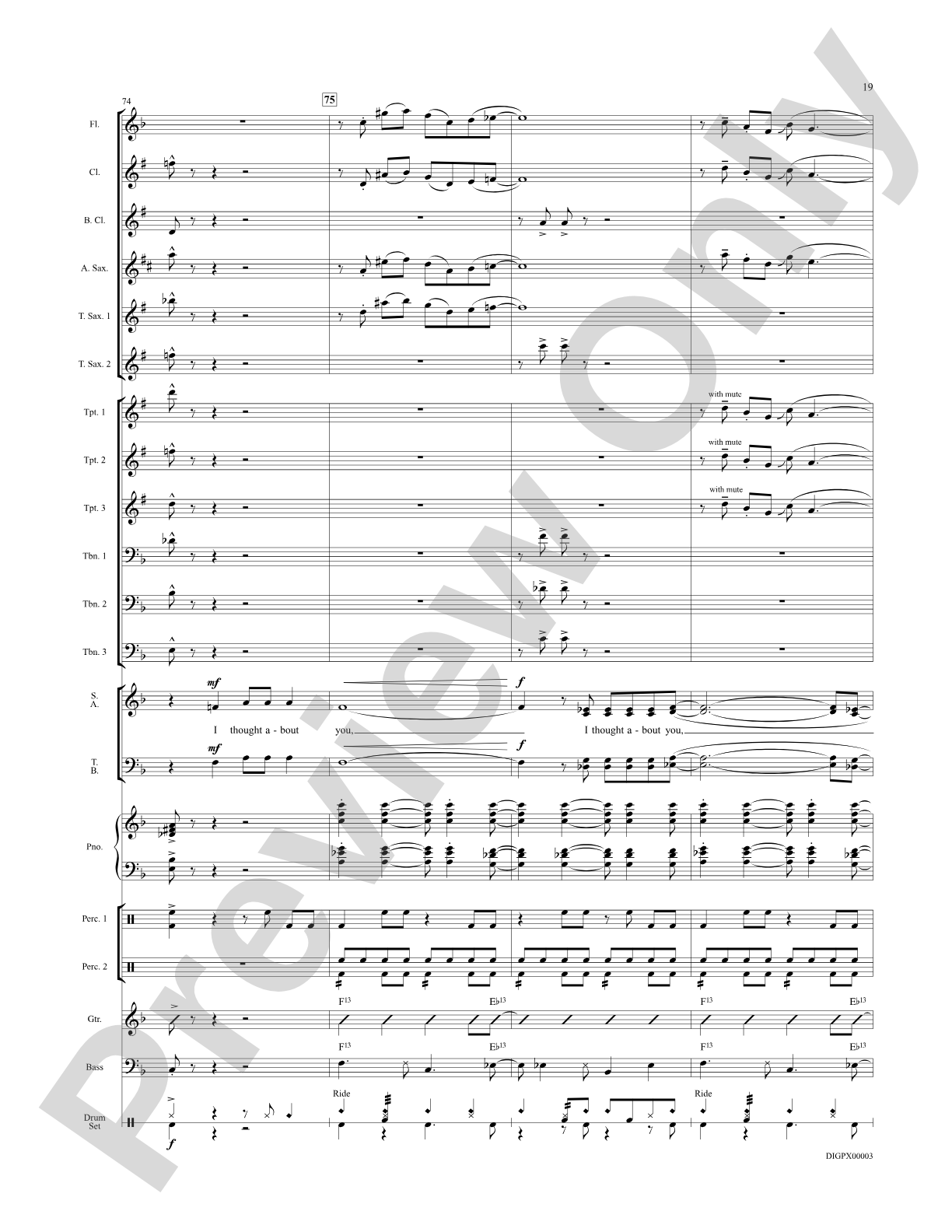 I Thought About You: Choral Octavo Digital SoundPax
