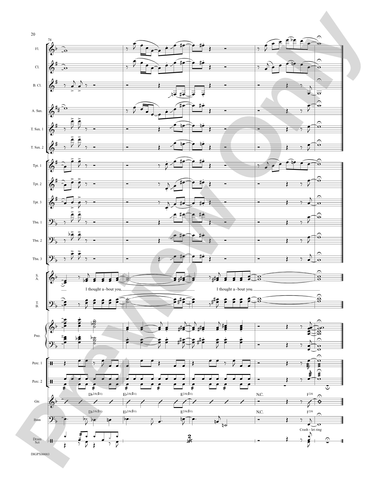 I Thought About You: Choral Octavo Digital SoundPax