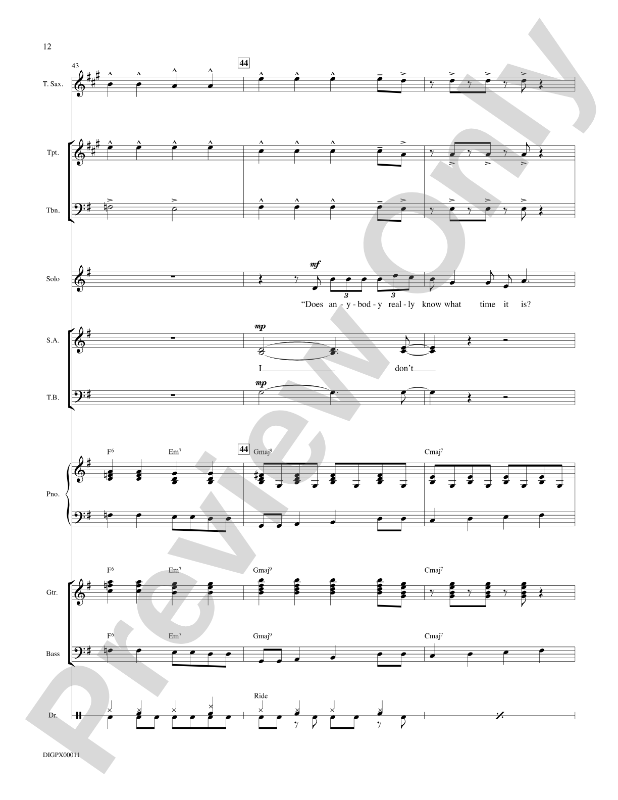 Does Anybody Really Know What Time It Is?: Choral Octavo Digital SoundPax