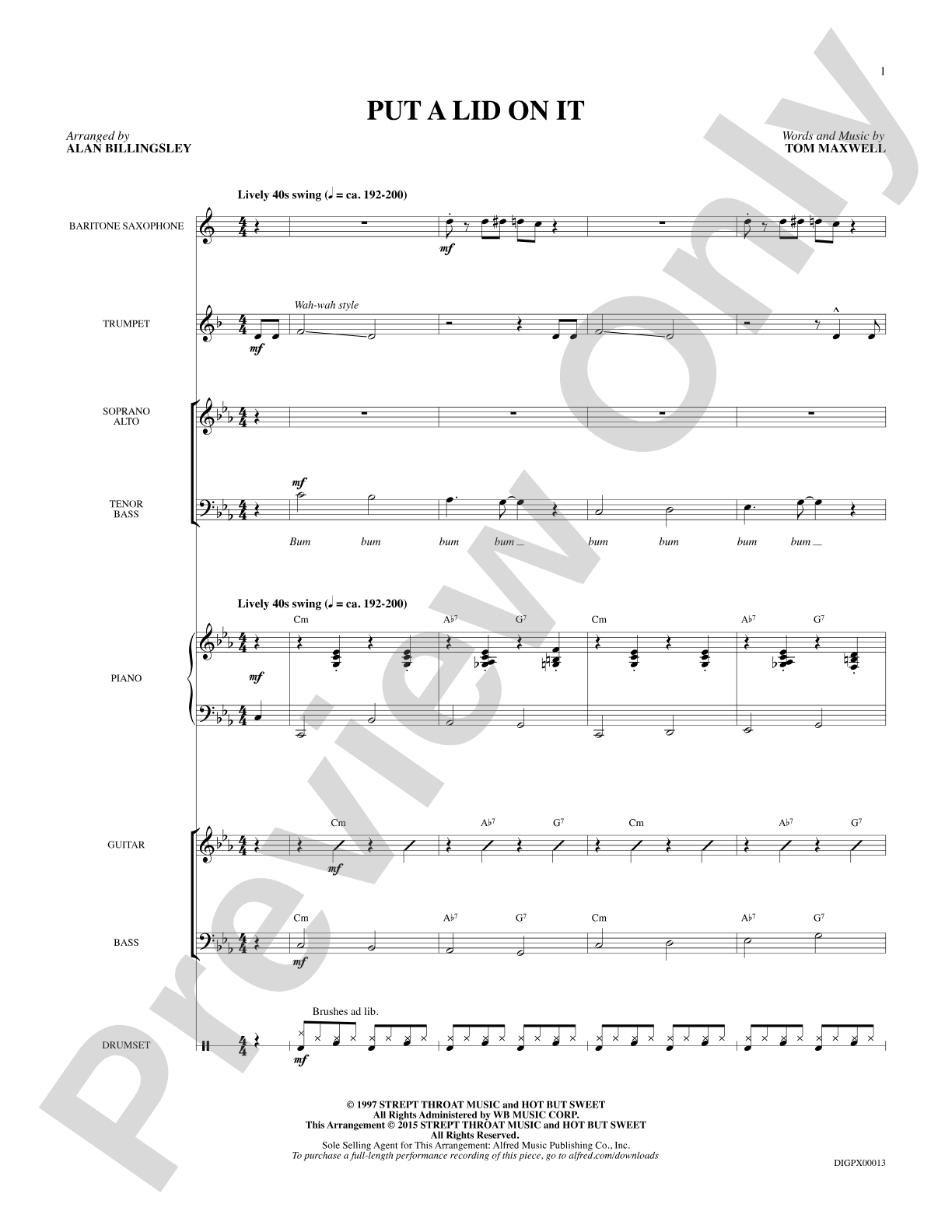 Put A Lid On It: Choral Octavo Digital SoundPax