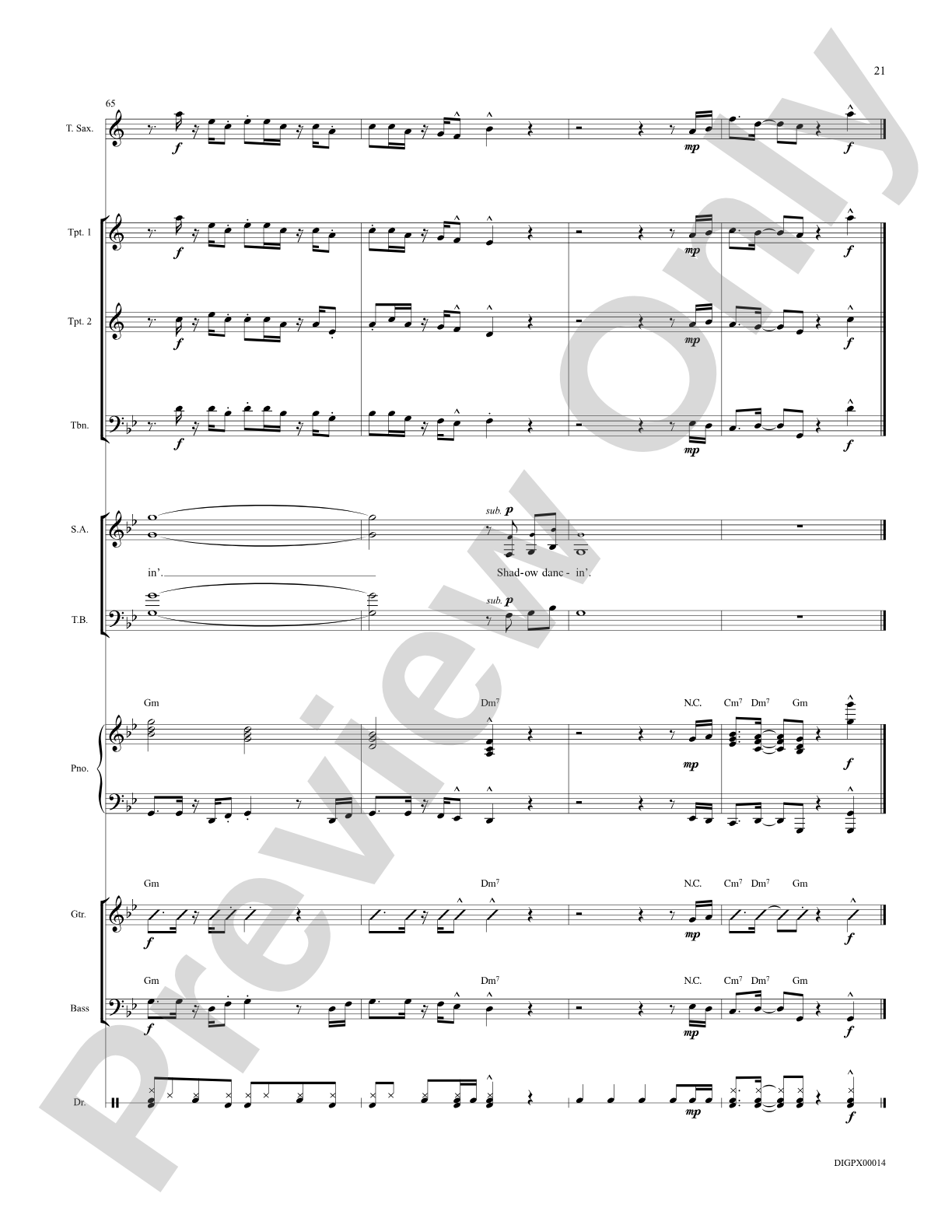Shadow Dancing: Score: Choral Octavo Digital SoundPax