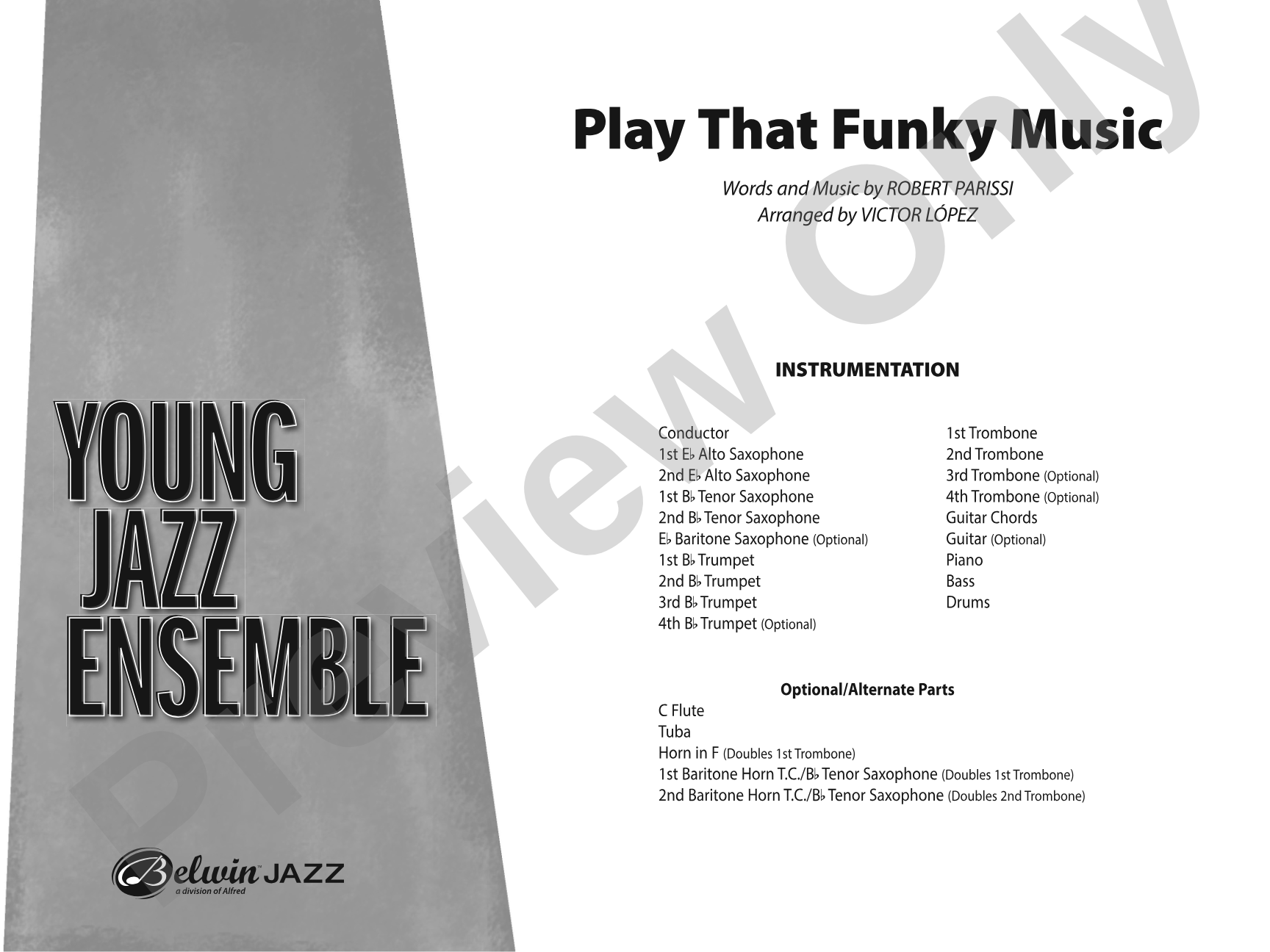 Play That Funky Music: Jazz Ensemble Conductor Score & Parts