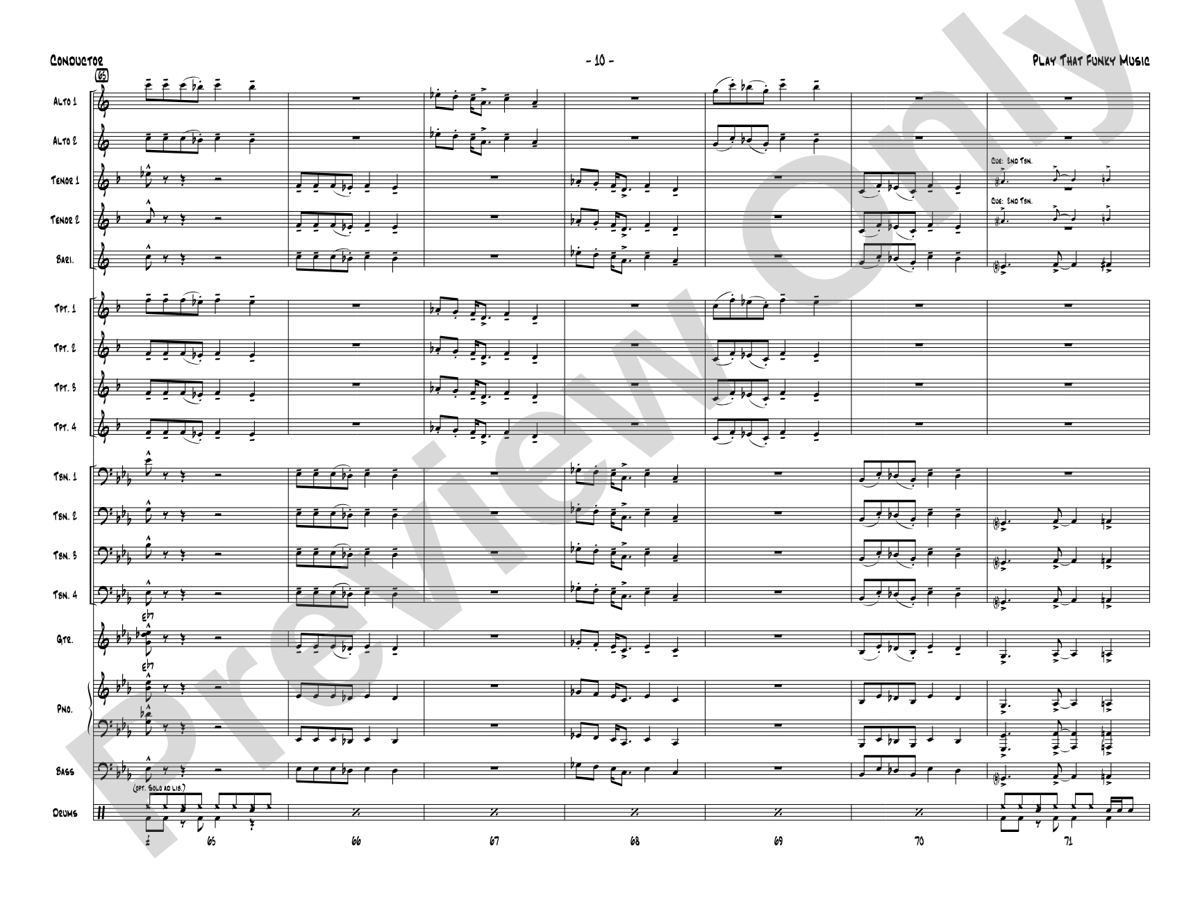 Play That Funky Music: Jazz Ensemble Conductor Score & Parts