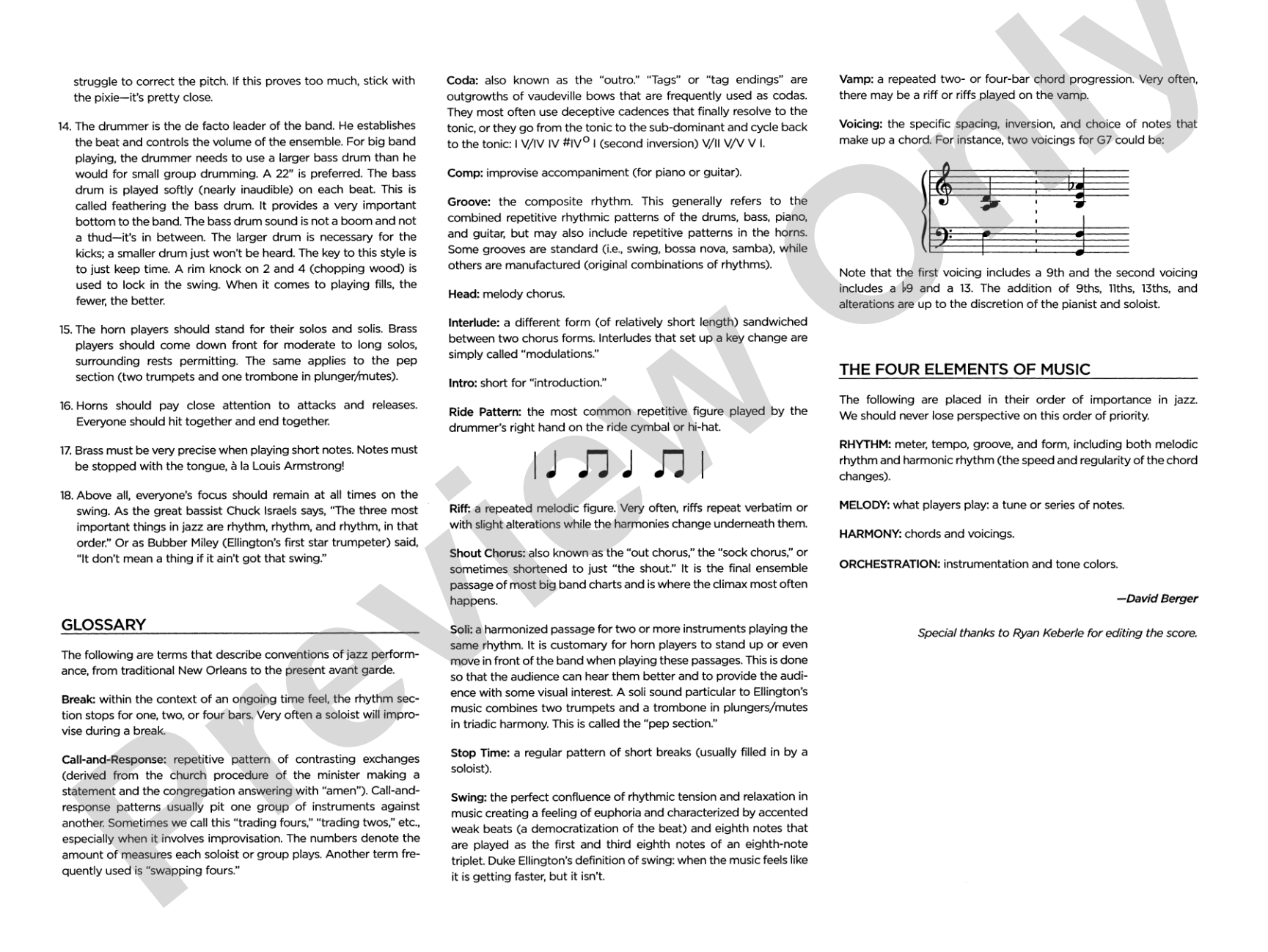 Flaming Sword: Jazz Ensemble Conductor Score & Parts