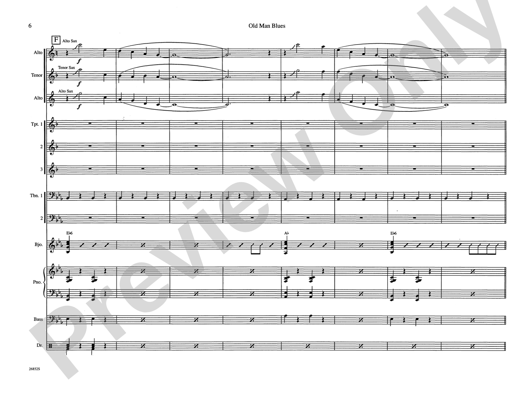 Old Man Blues: Jazz Ensemble Conductor Score & Parts